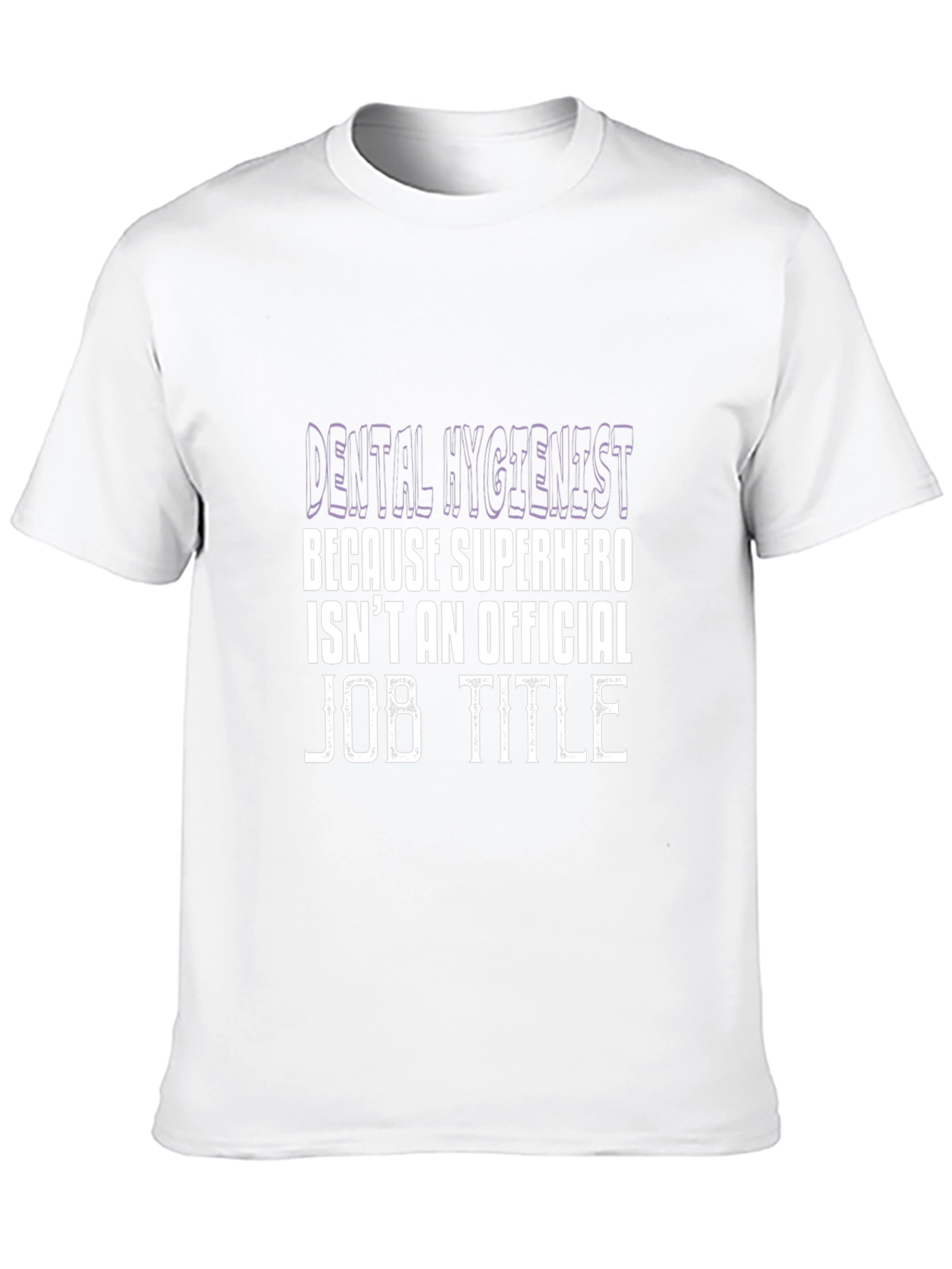 Dental Hygienist Superhero Job Title Black T-Shirt