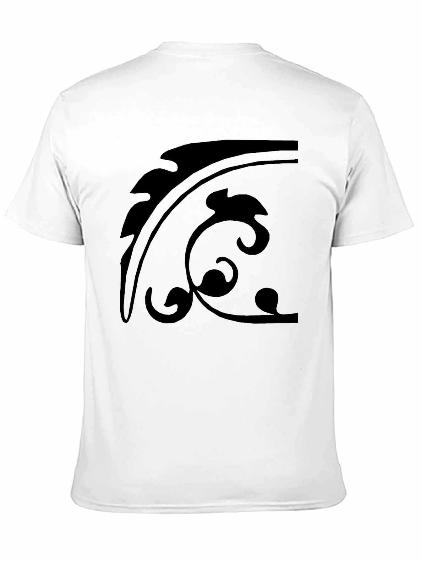 Black T-Shirt with Abstract Graphic Design
