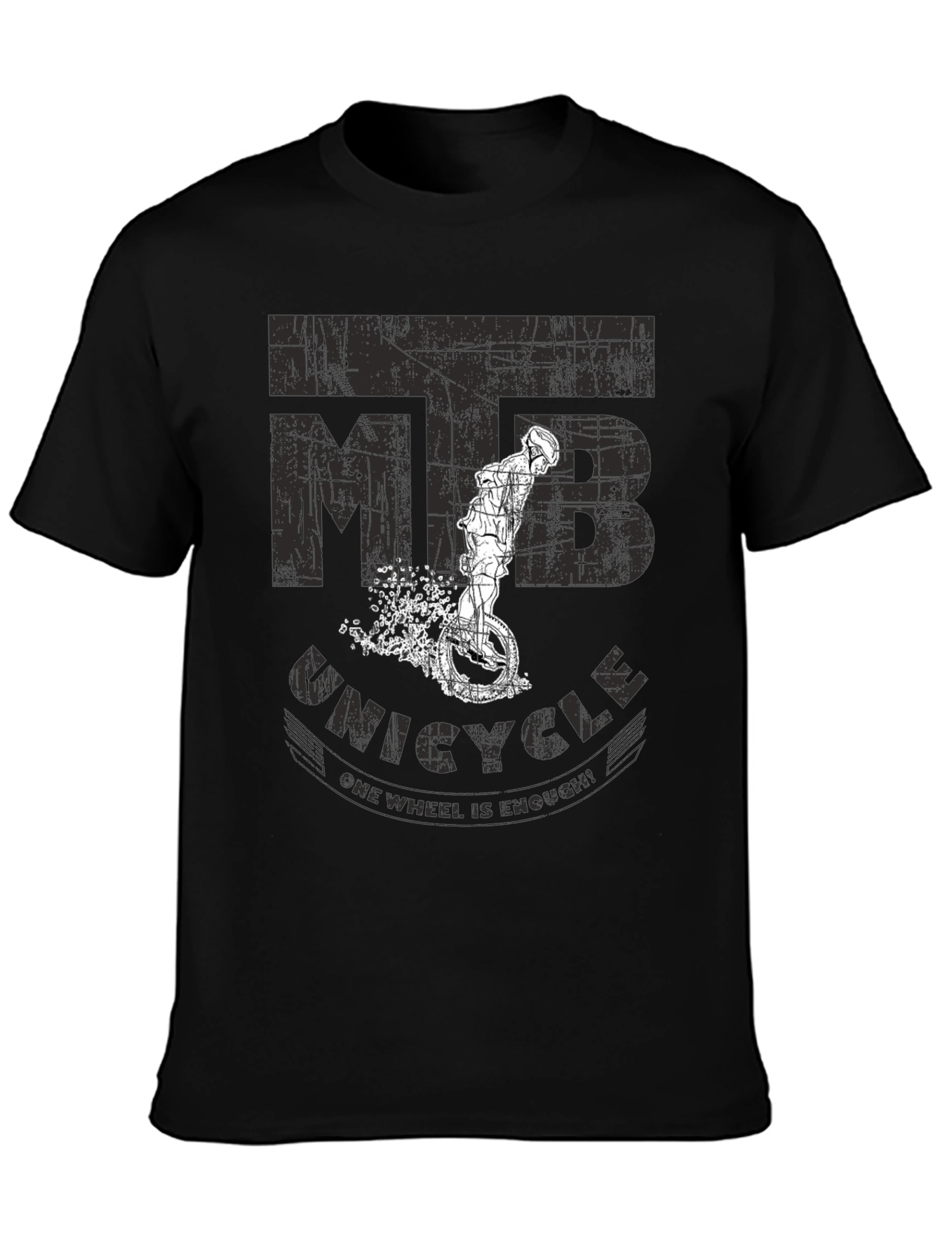 MTB Unicycle T-Shirt - One Wheel is Enough!
