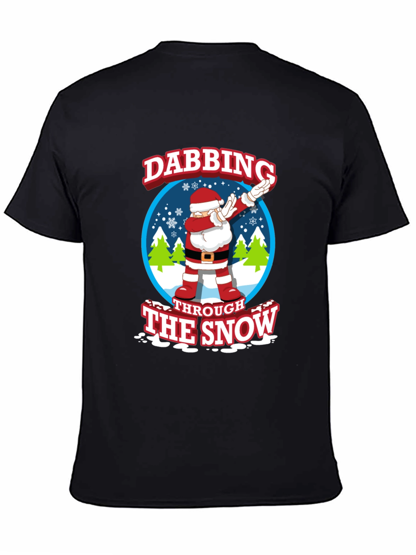 Dabbing Santa Through The Snow Christmas T-Shirt