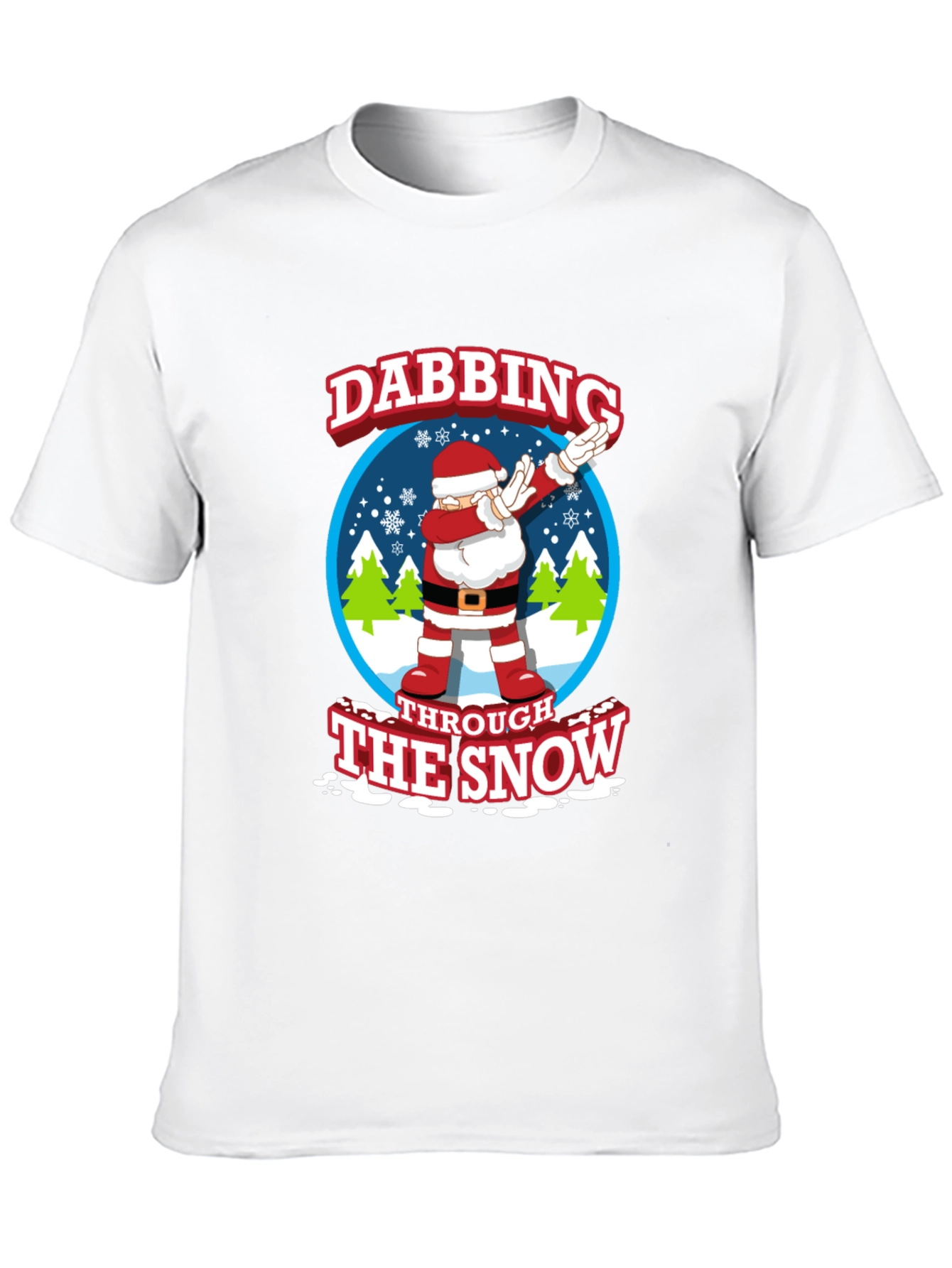 Dabbing Santa Through The Snow Christmas T-Shirt