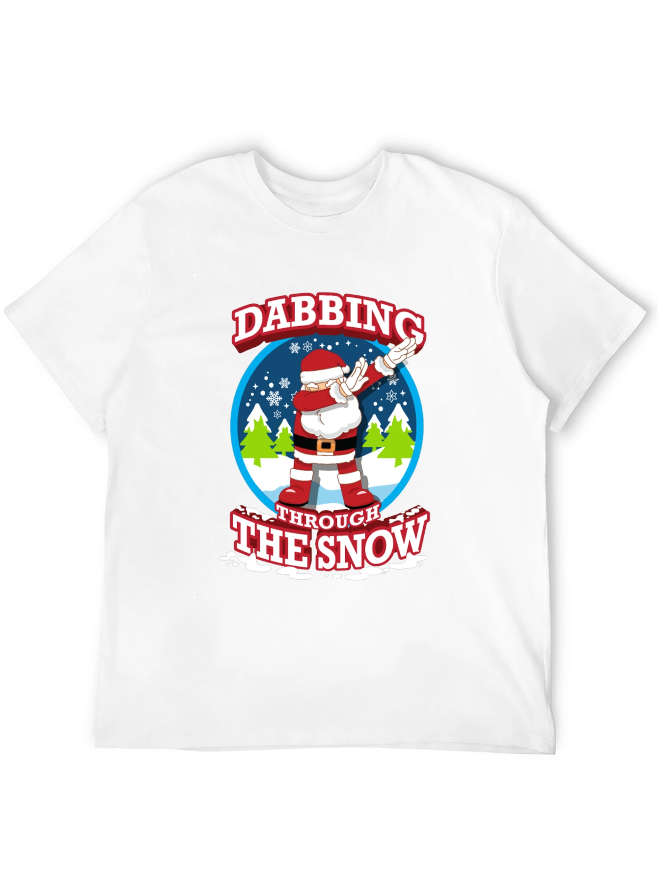Dabbing Santa Through The Snow Christmas T-Shirt