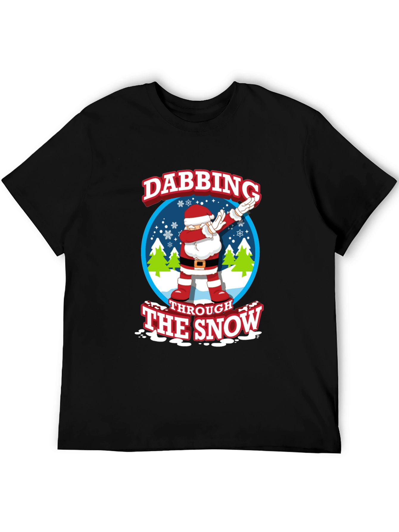 Dabbing Santa Through The Snow Christmas T-Shirt