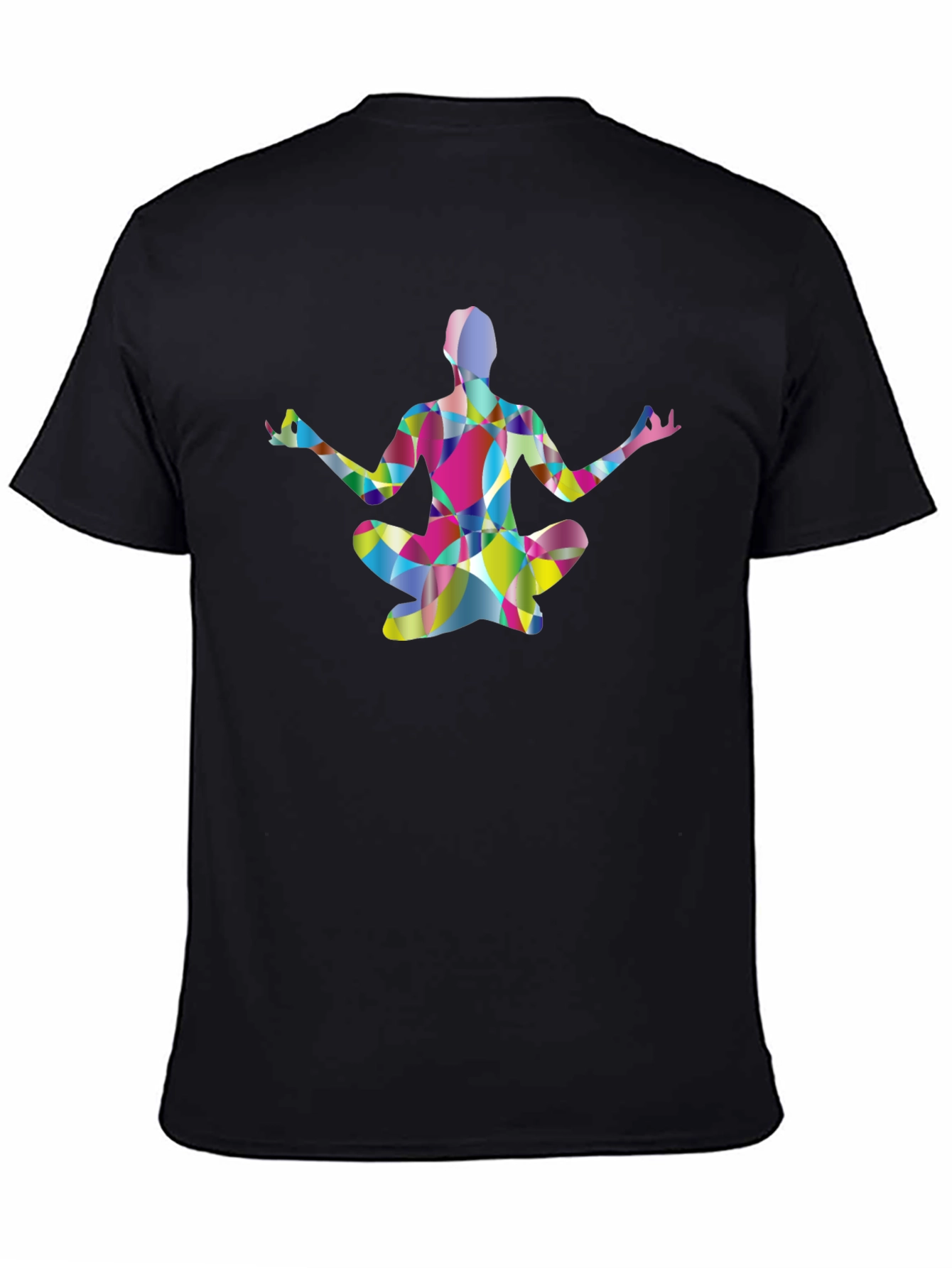 Yoga Silhouette Tee - Geometric Design