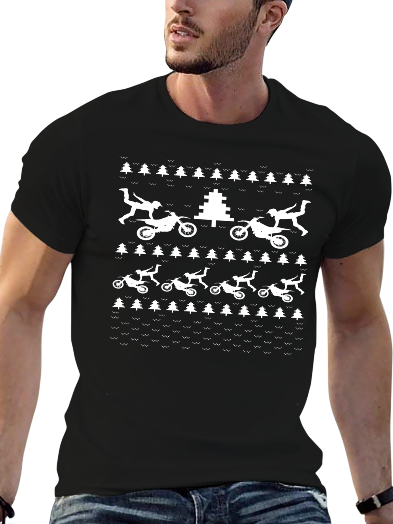 Motocross Ugly Christmas Sweater T-Shirt