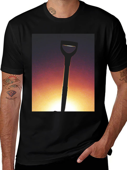 Sunset Shovel Graphic Tee - Unique Design
