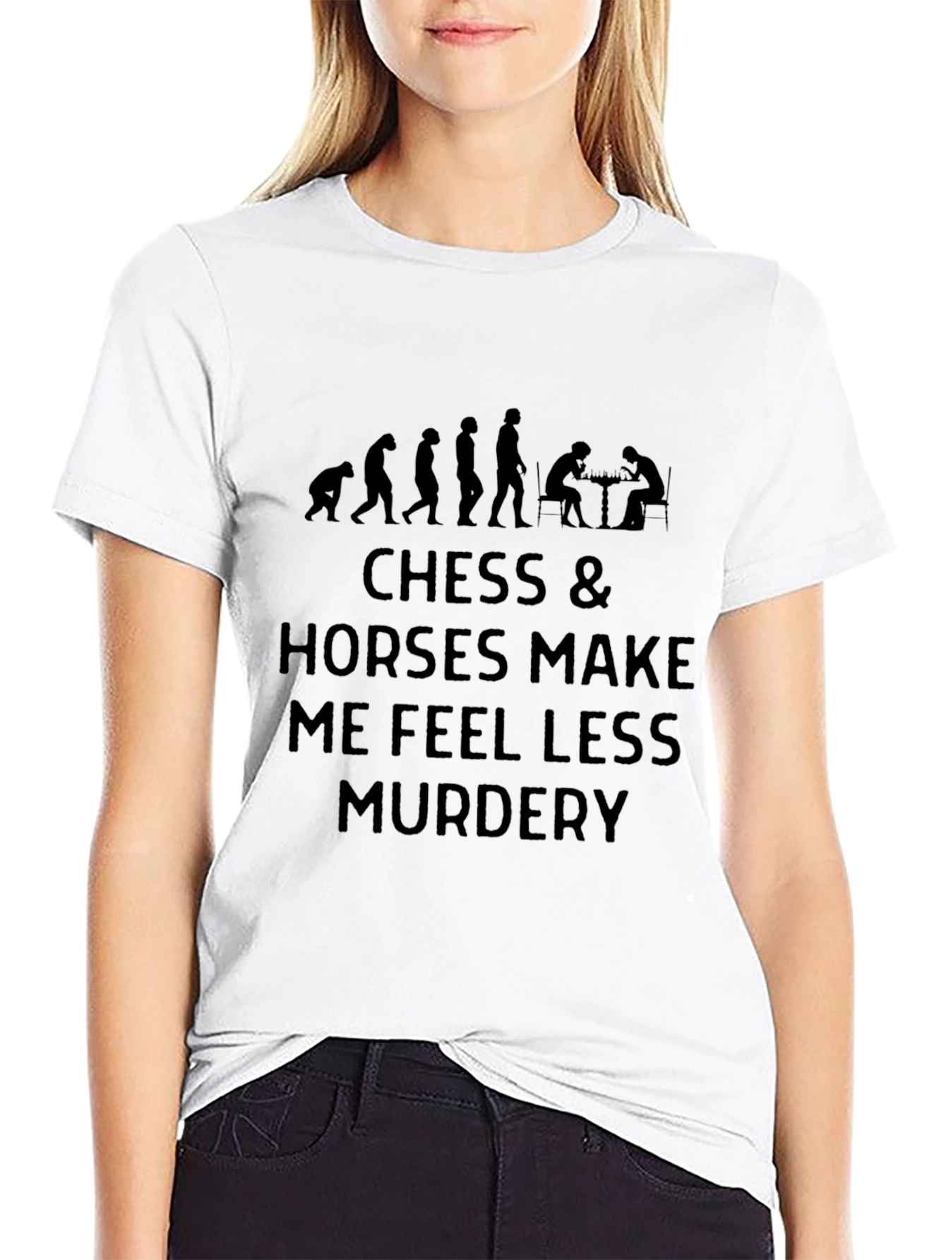 Chess & Horses T-Shirt Funny Graphic Tee