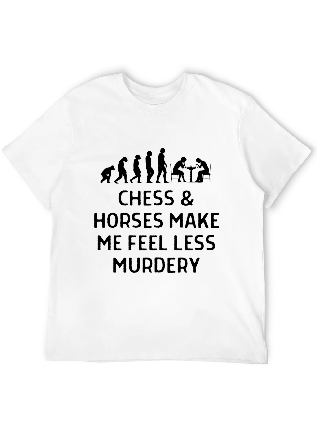 Chess & Horses T-Shirt Funny Graphic Tee