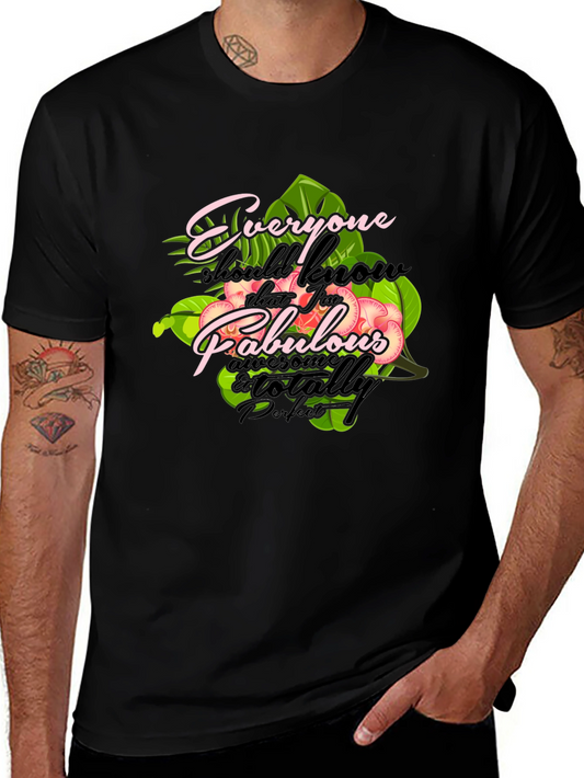 Fabulous Graphic Print Crewneck T-Shirt