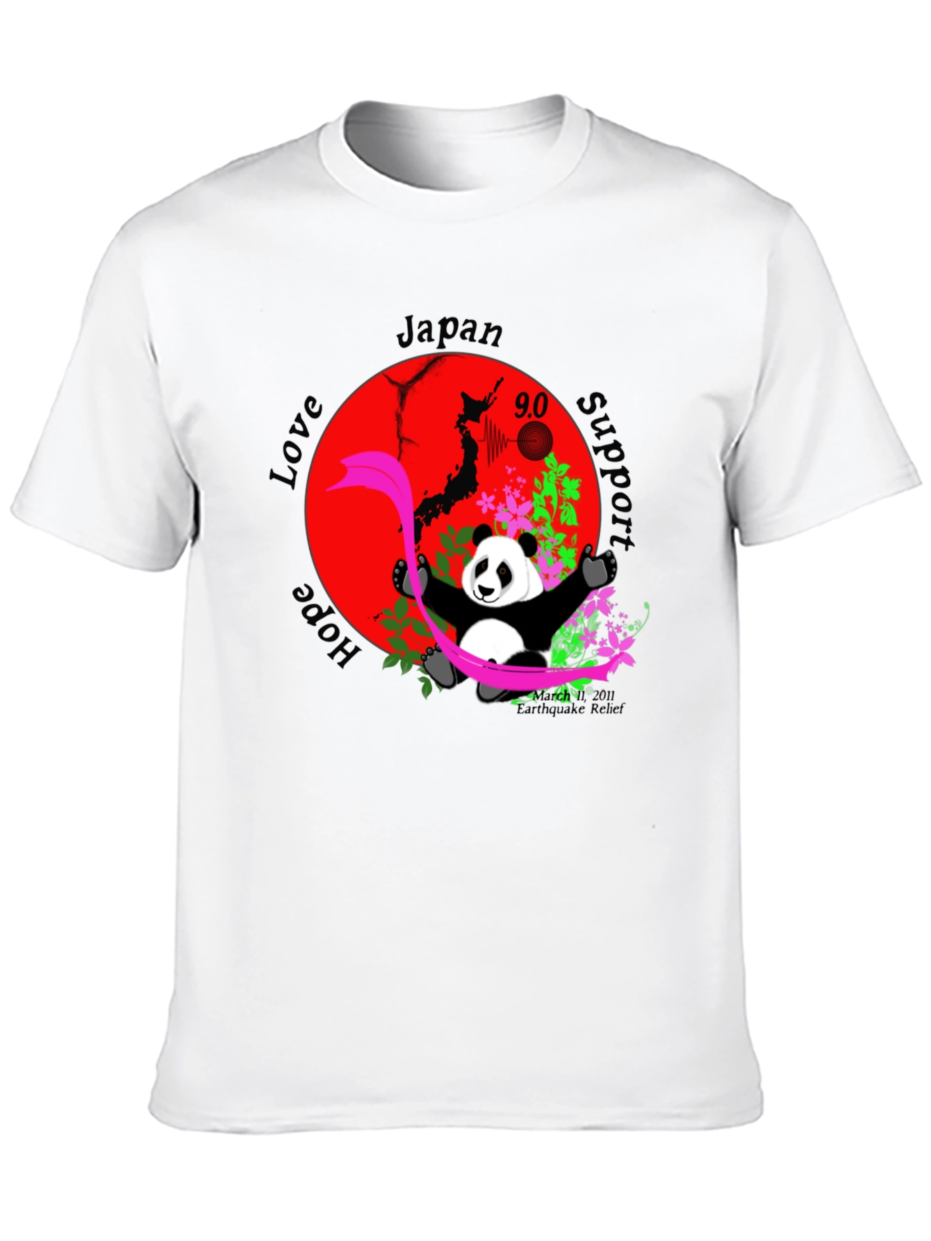 Japan Support T-Shirt with Panda