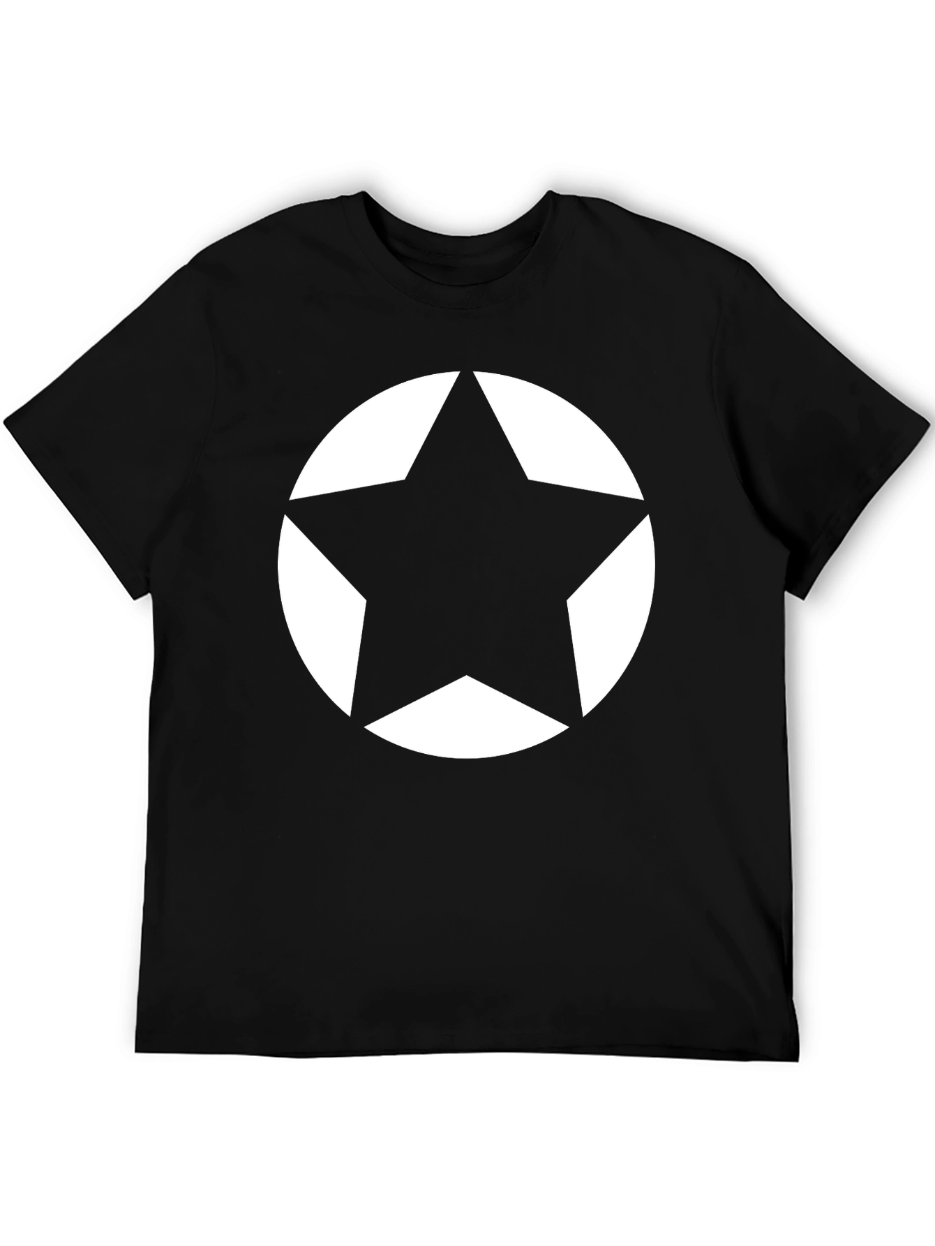 Bold Star Graphic Tee - Black
