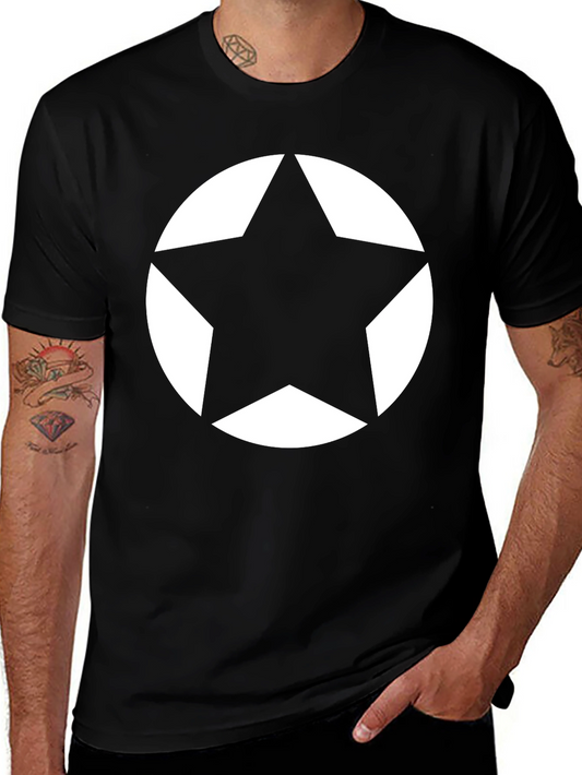 Bold Star Graphic Tee - Black