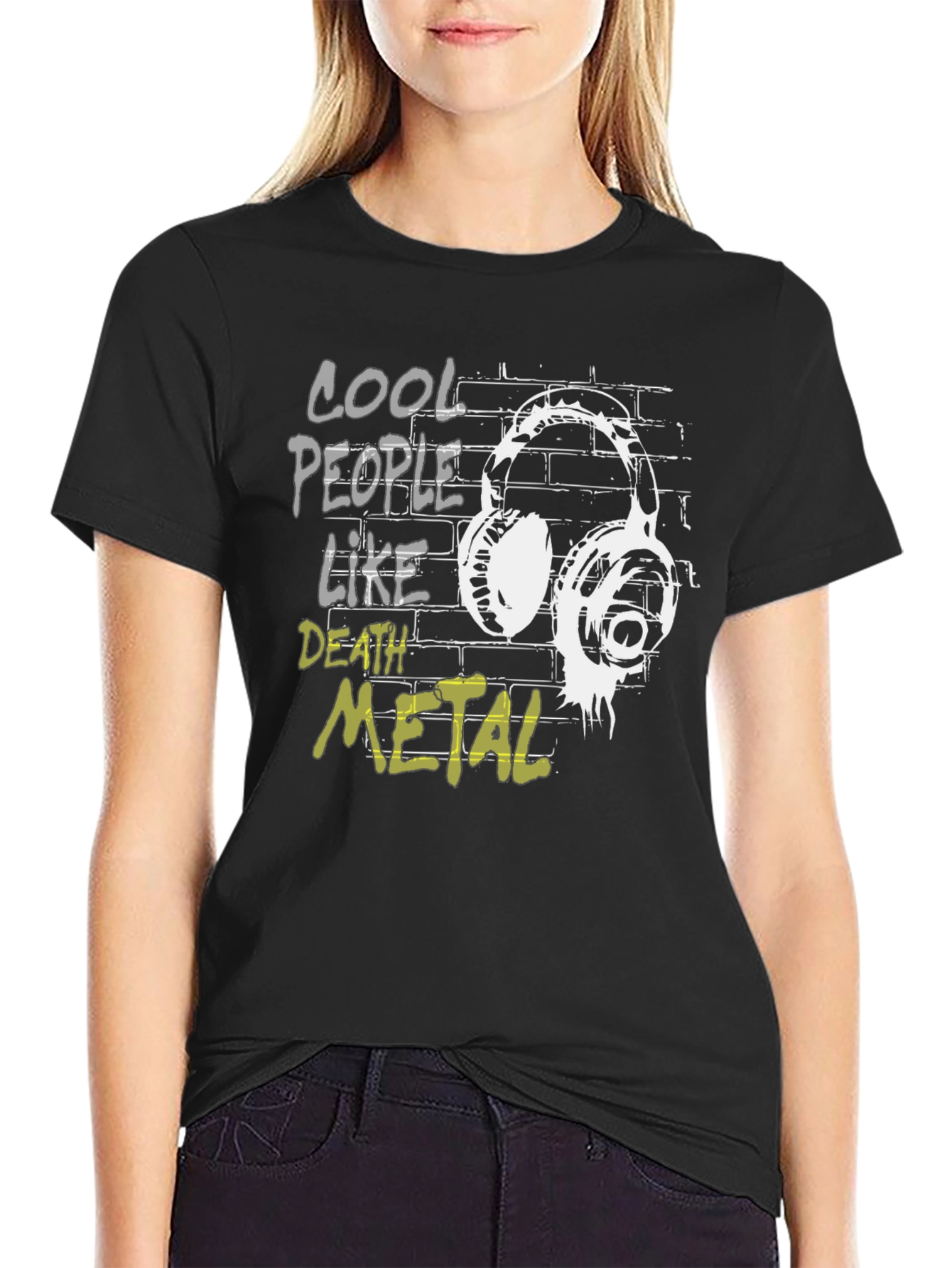 Cool People Like Death Metal Graphic T-Shirt