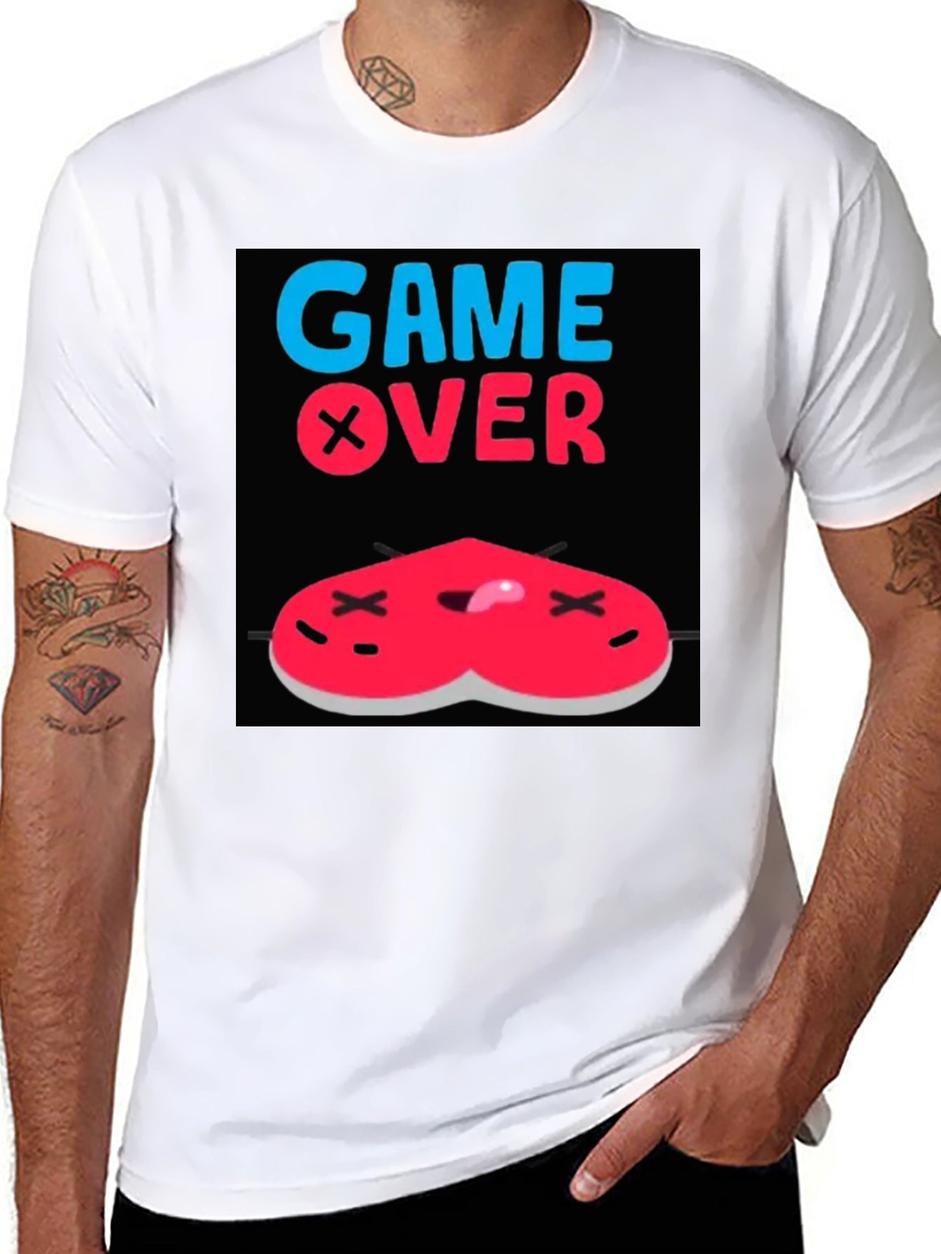 Game Over Heart T-Shirt - Gamer Style Tee