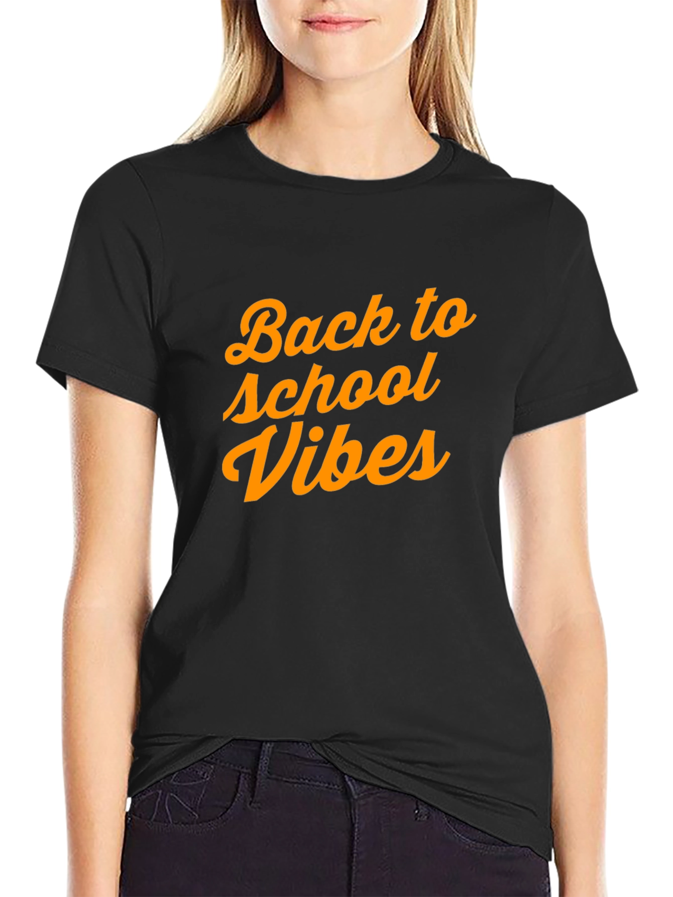 Back to School Vibes Black T-Shirt