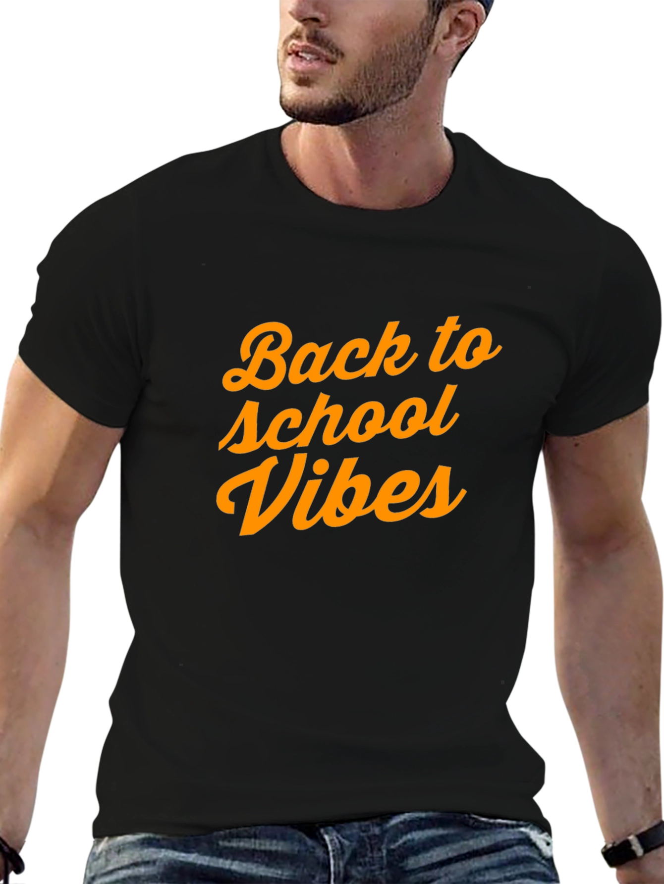 Back to School Vibes Black T-Shirt