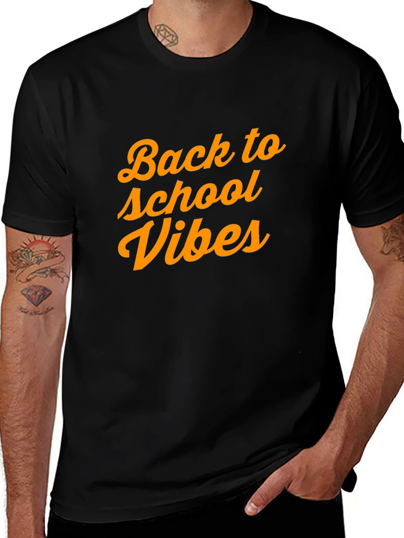 Back to School Vibes Black T-Shirt