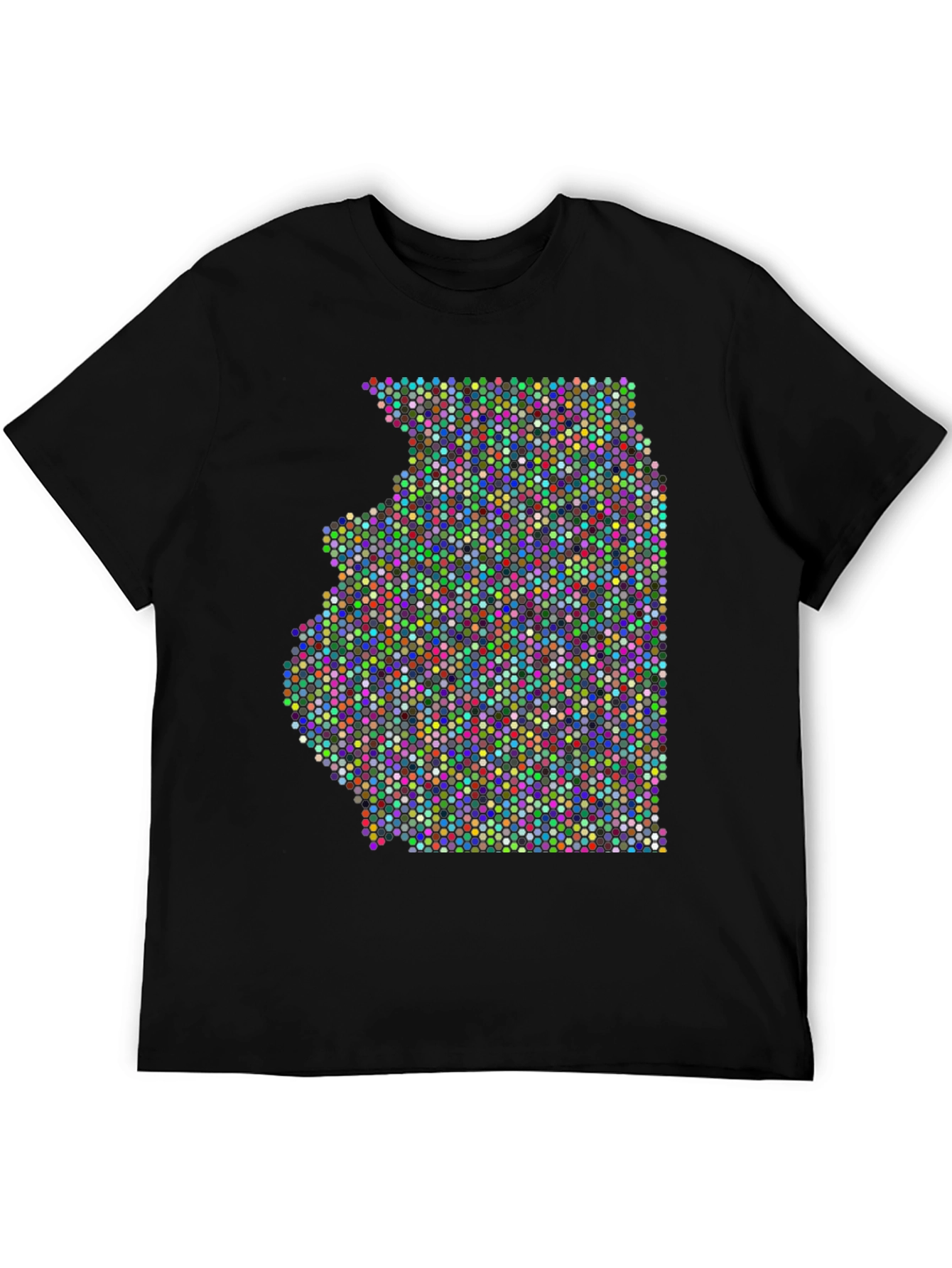 Illinois Dot Map Graphic T-Shirt