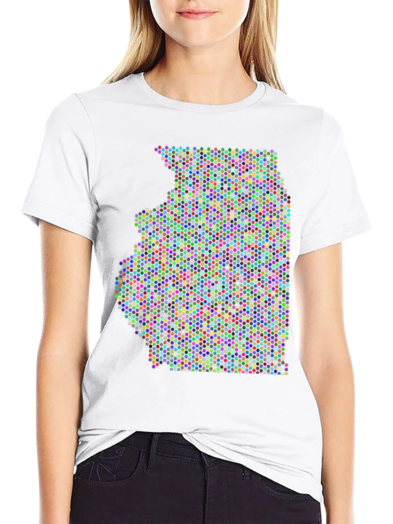 Illinois Dot Map Graphic T-Shirt