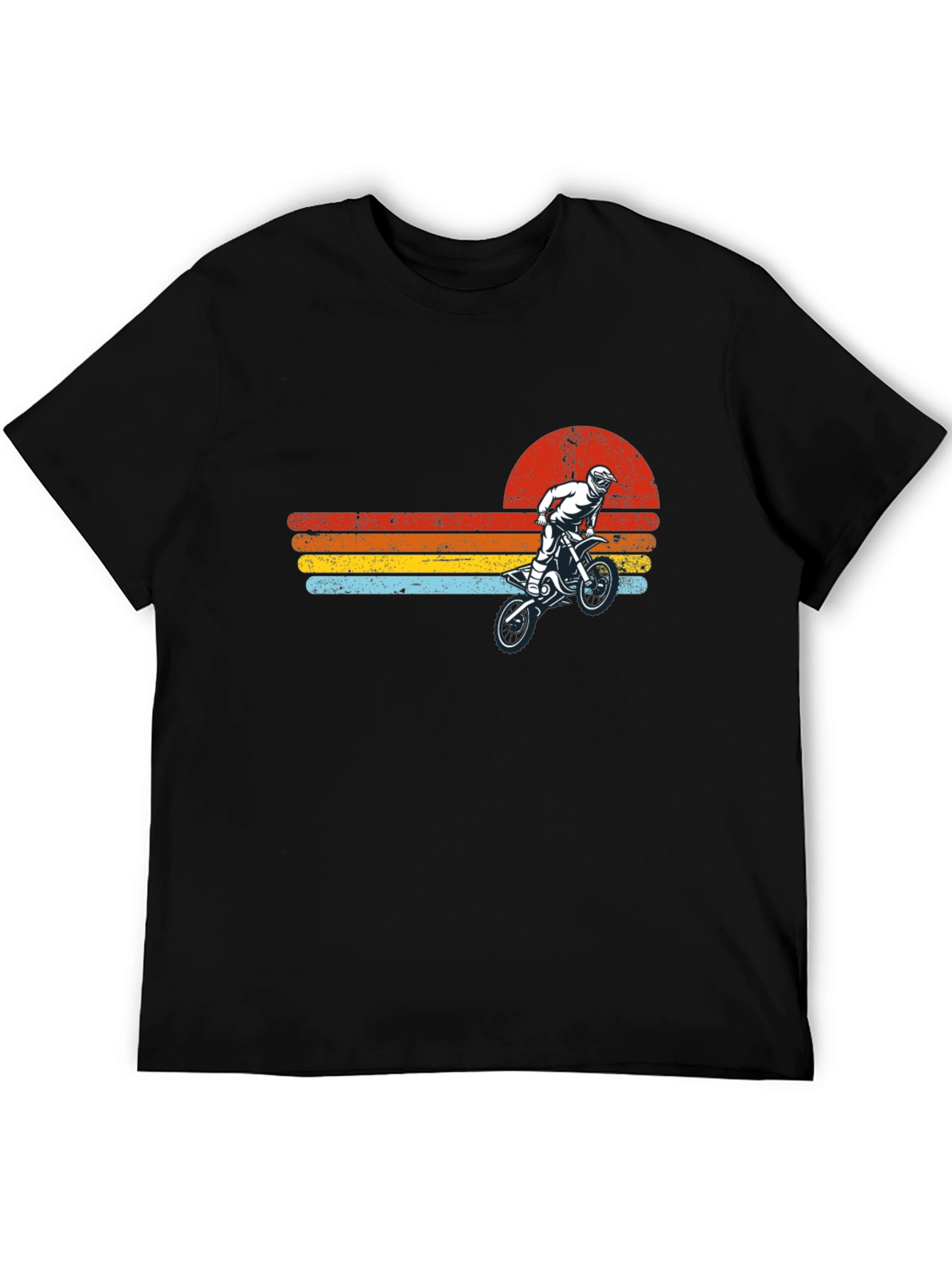 Retro Motocross Sunset Graphic T-Shirt