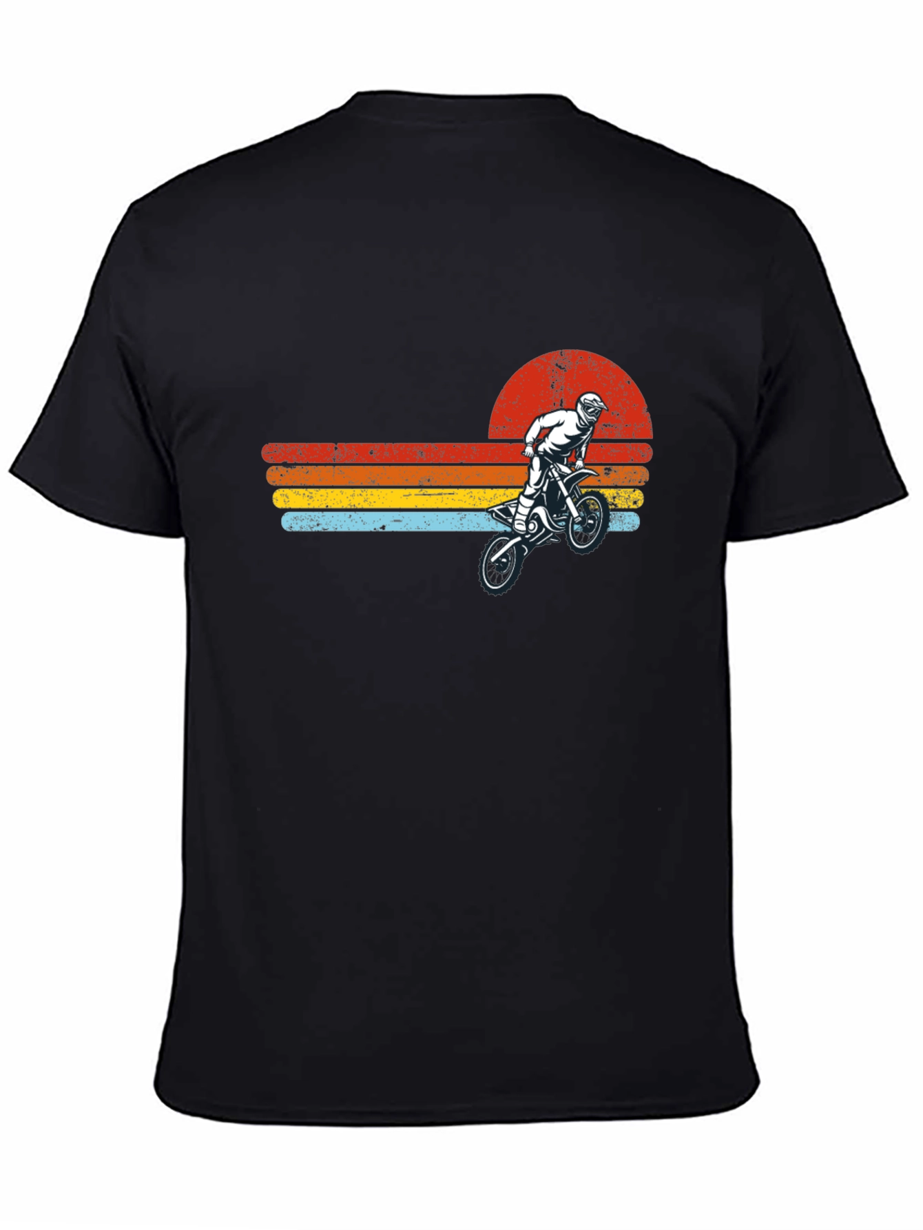 Retro Motocross Sunset Graphic T-Shirt