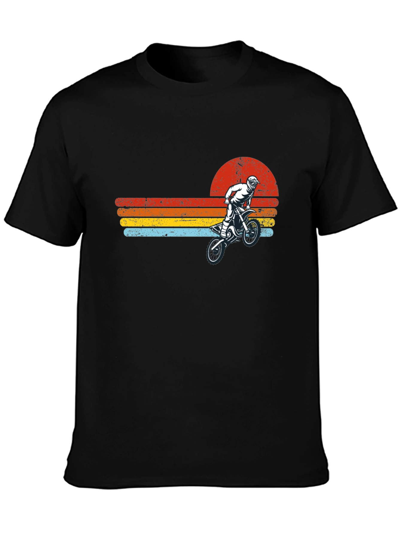 Retro Motocross Sunset Graphic T-Shirt