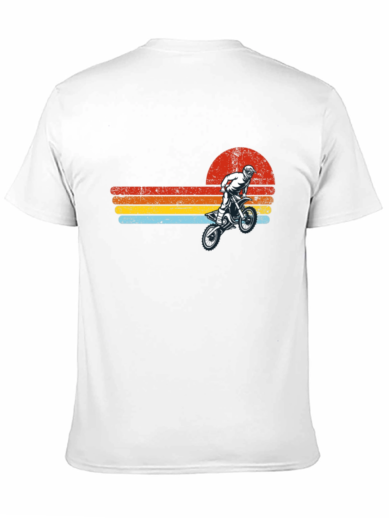 Retro Motocross Sunset Graphic T-Shirt
