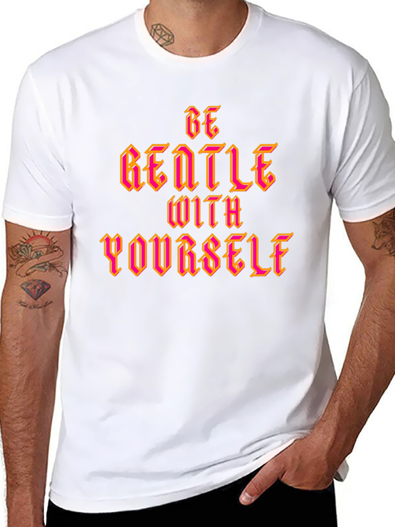 Be Gentle With Yourself Graphic Tee - Black