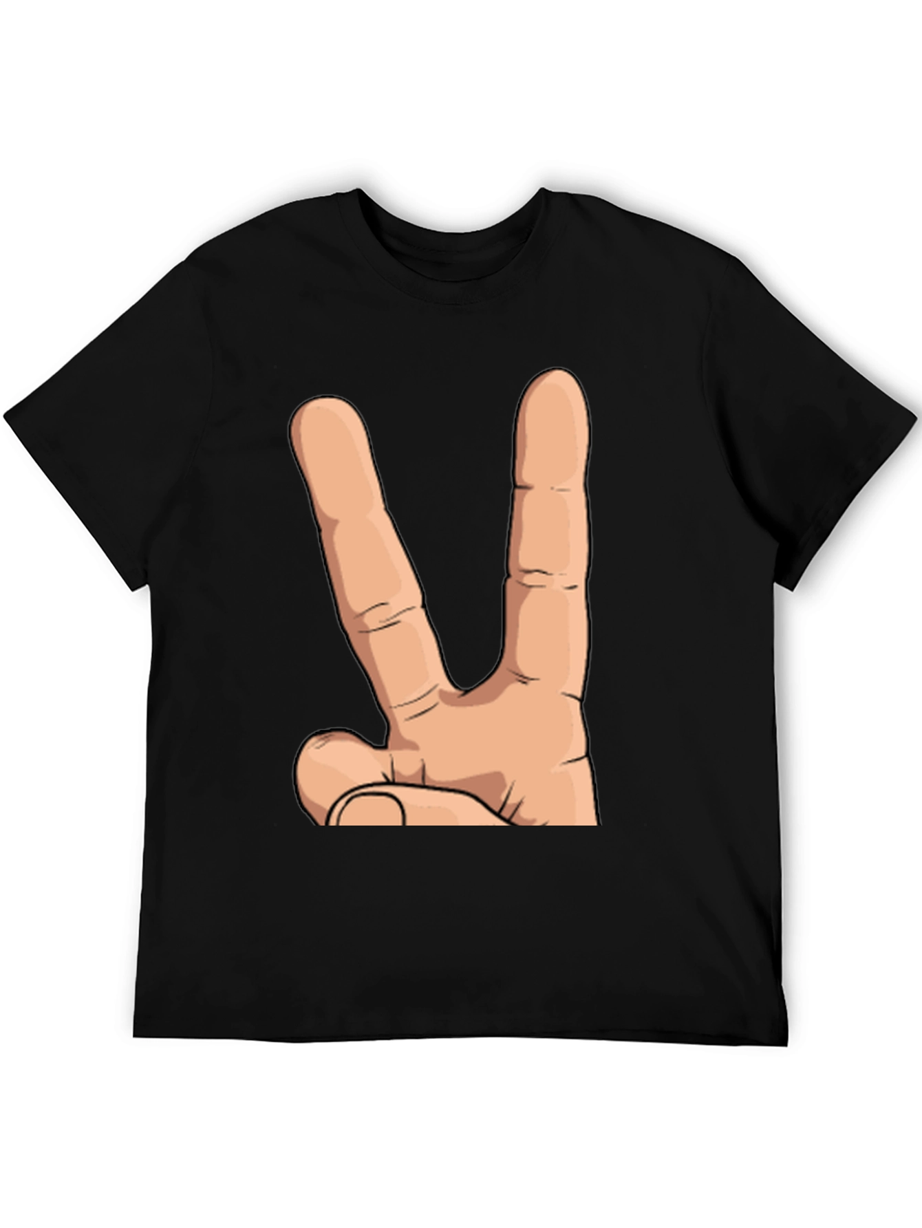 Peace Hand Sign Graphic T-Shirt - Unisex Cotton Tee