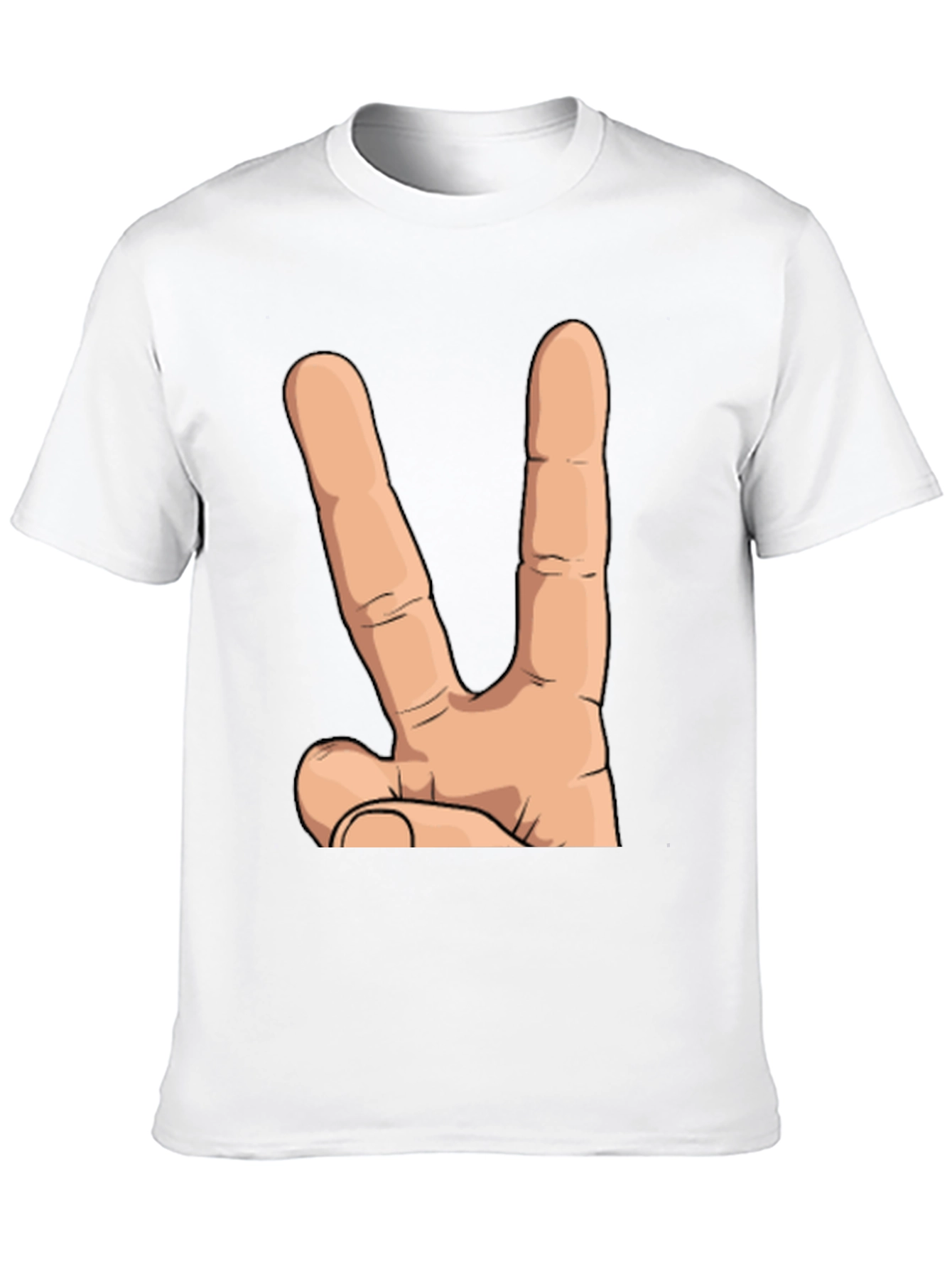 Peace Hand Sign Graphic T-Shirt - Unisex Cotton Tee