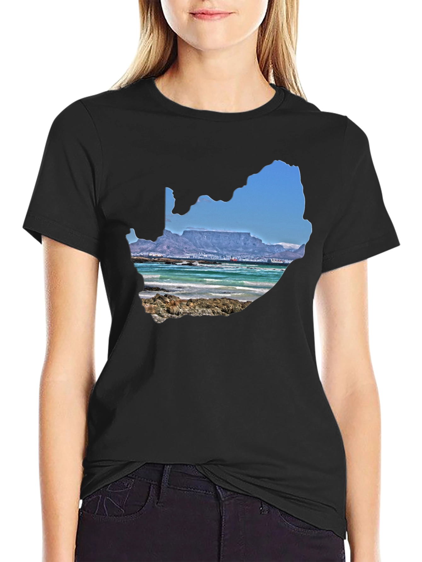 South Africa Landscape Graphic Tee - Black