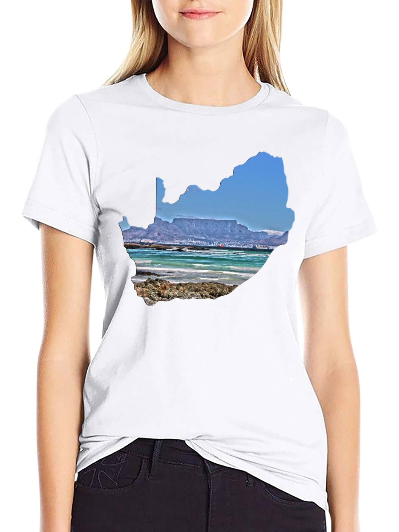 South Africa Landscape Graphic Tee - Black