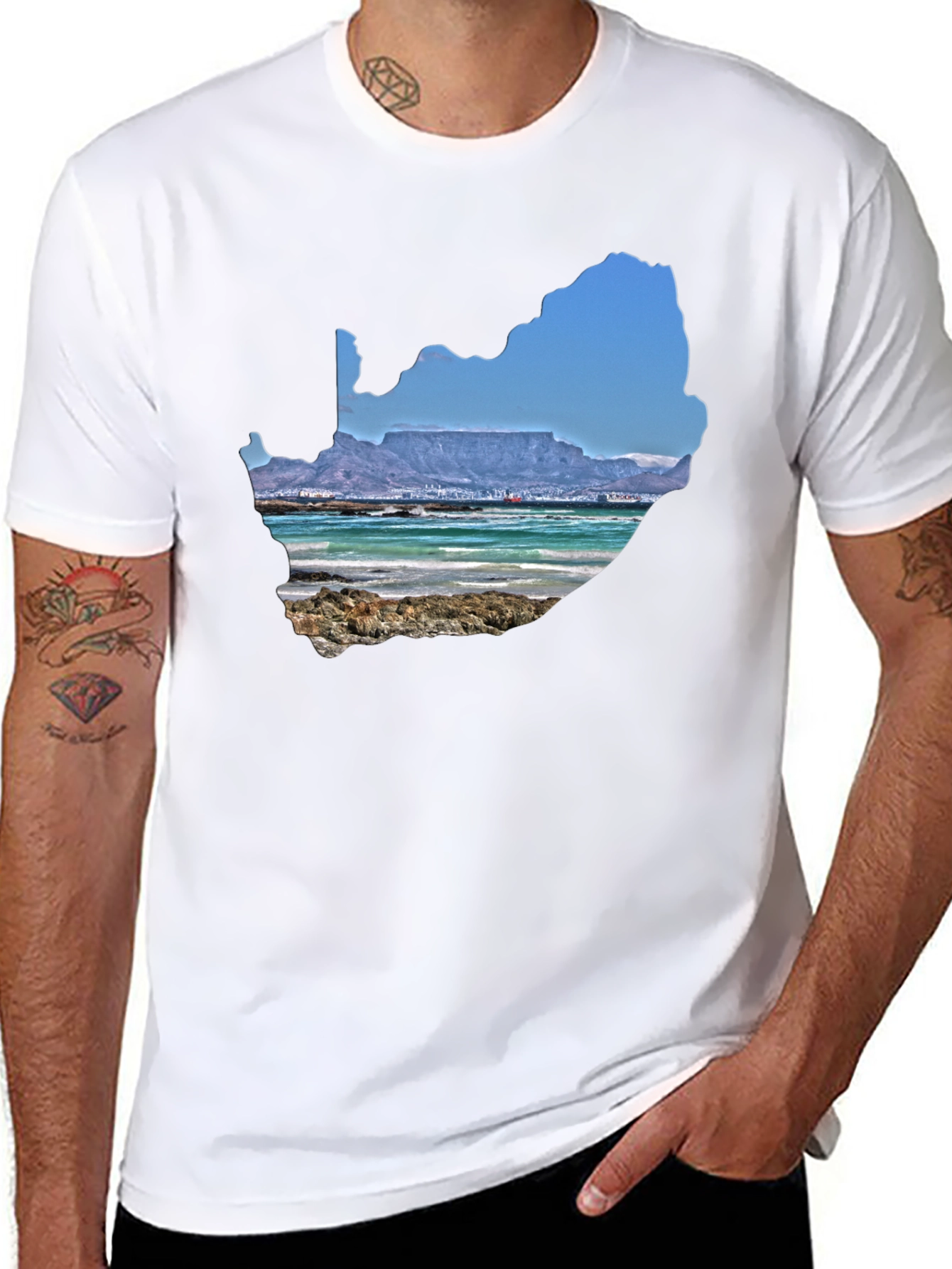 South Africa Landscape Graphic Tee - Black