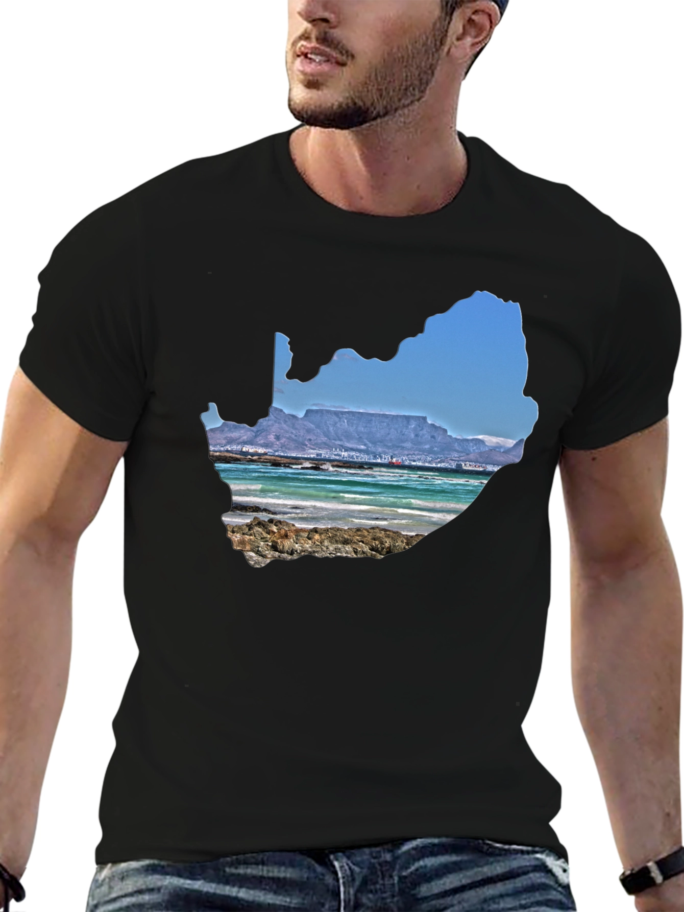 South Africa Landscape Graphic Tee - Black