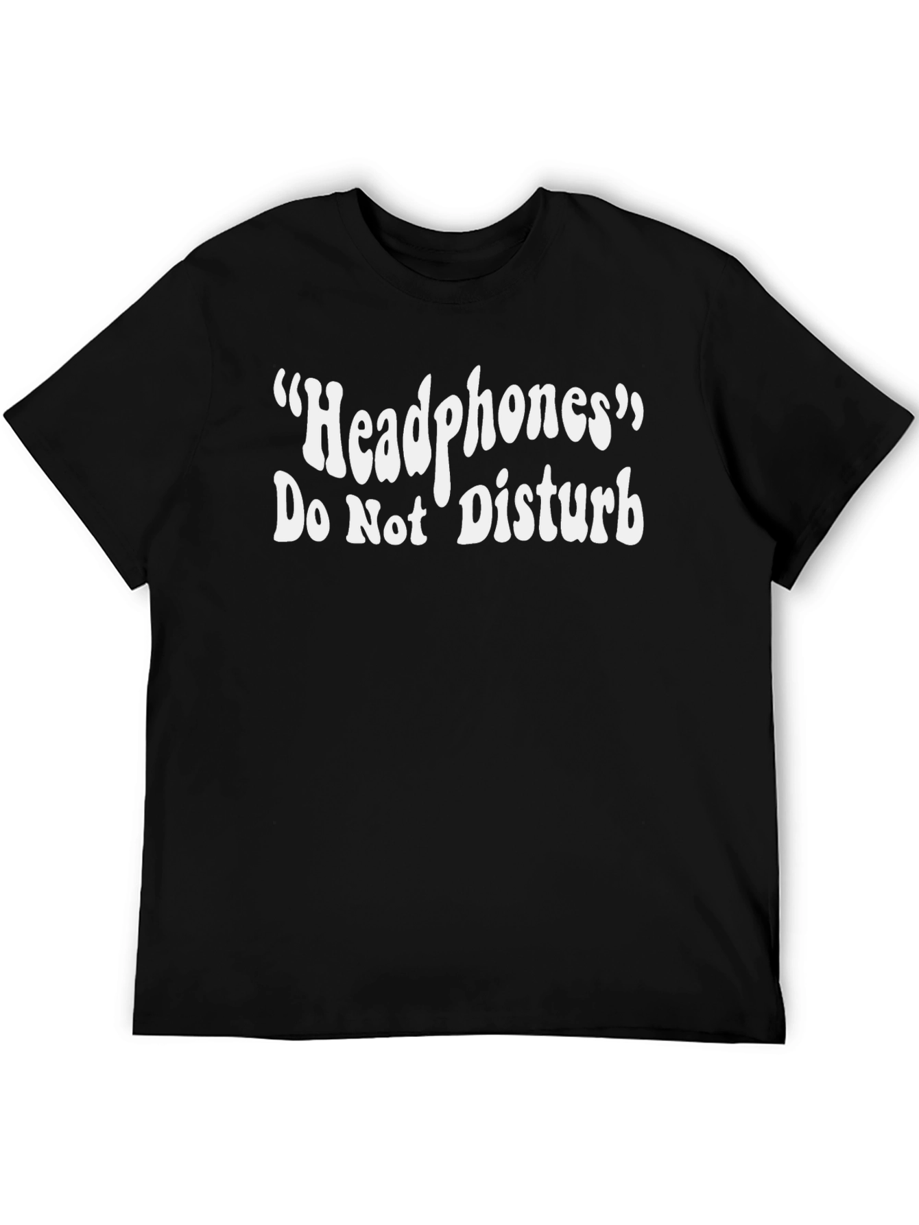 Headphones Do Not Disturb Graphic Tee - Black