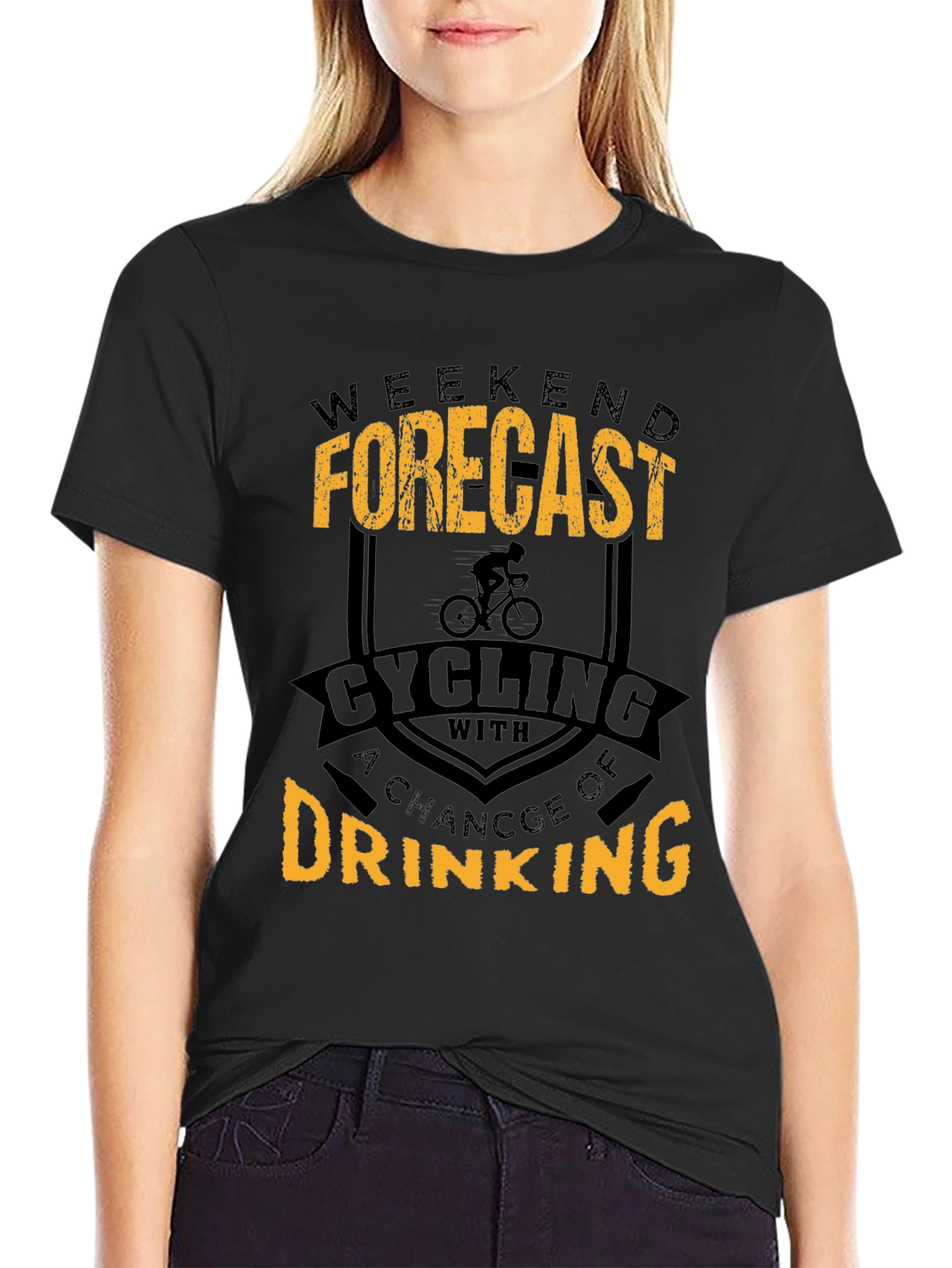 Weekend Forecast Cycling & Drinking T-Shirt