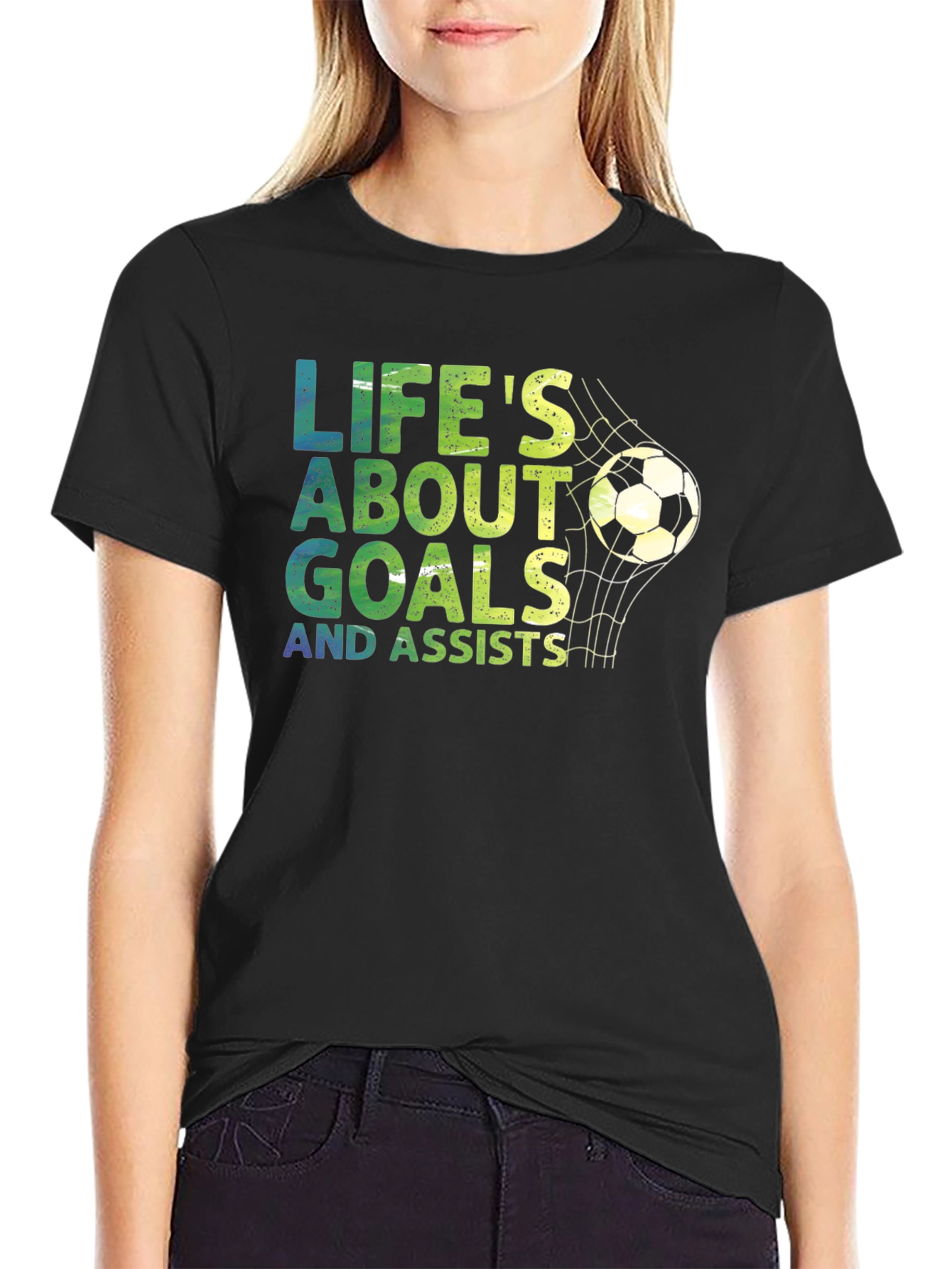 Lifes About Goals Soccer T-Shirt