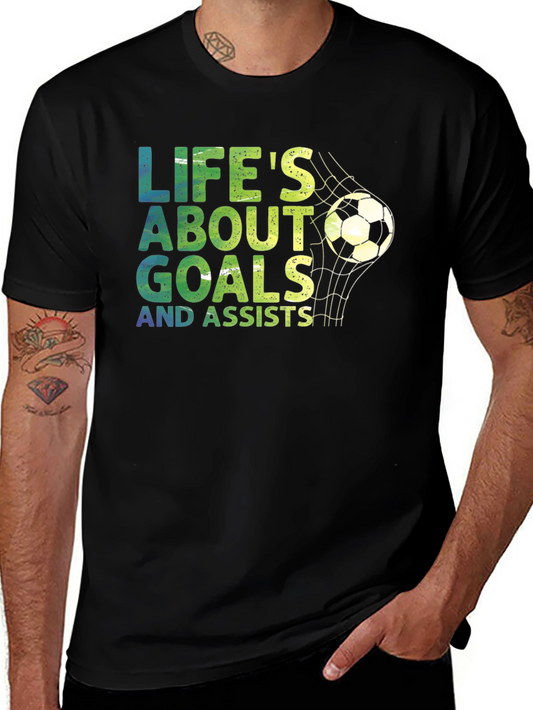 Lifes About Goals Soccer T-Shirt