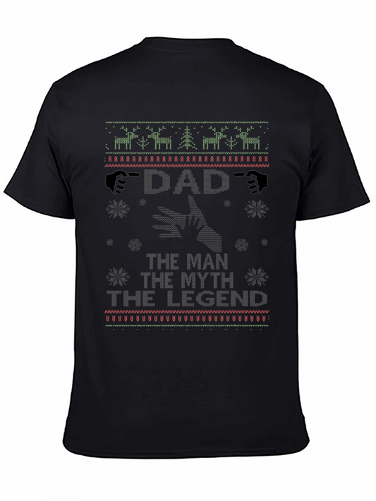 Dad The Man The Myth The Legend Ugly Christmas T-Shirt
