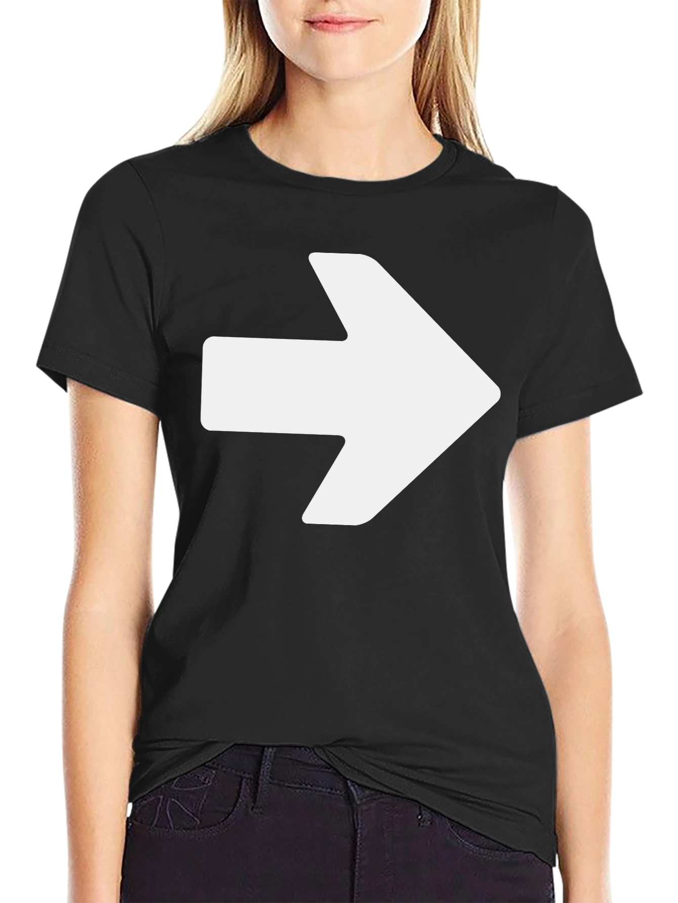 Right Arrow Graphic Black T-Shirt