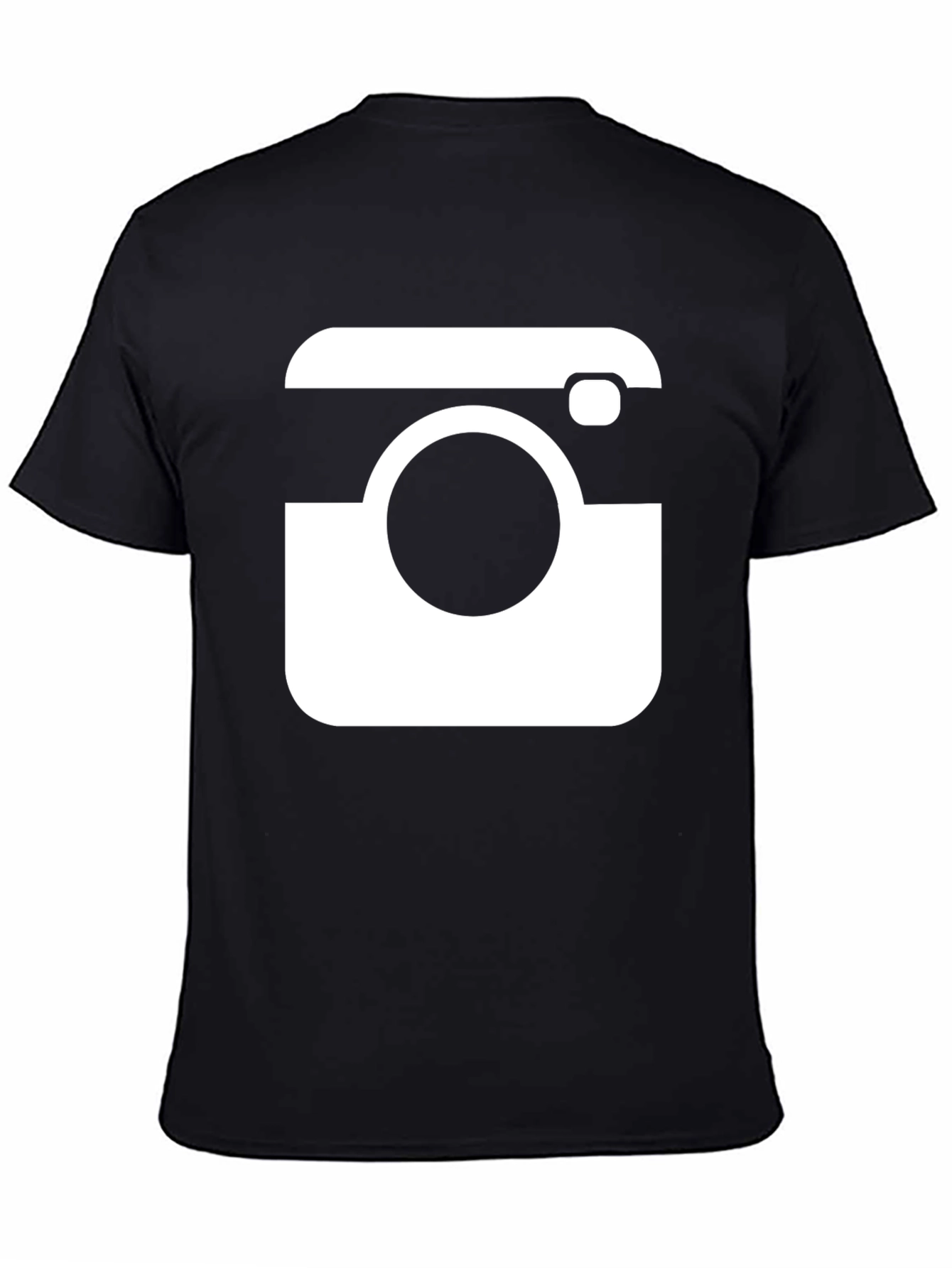 Cool Camera Graphic Tee - Black Cotton T-Shirt