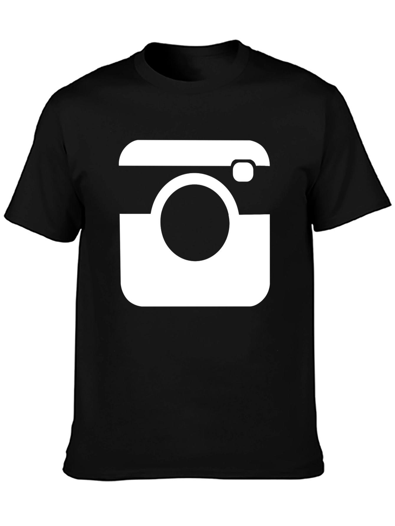 Cool Camera Graphic Tee - Black Cotton T-Shirt