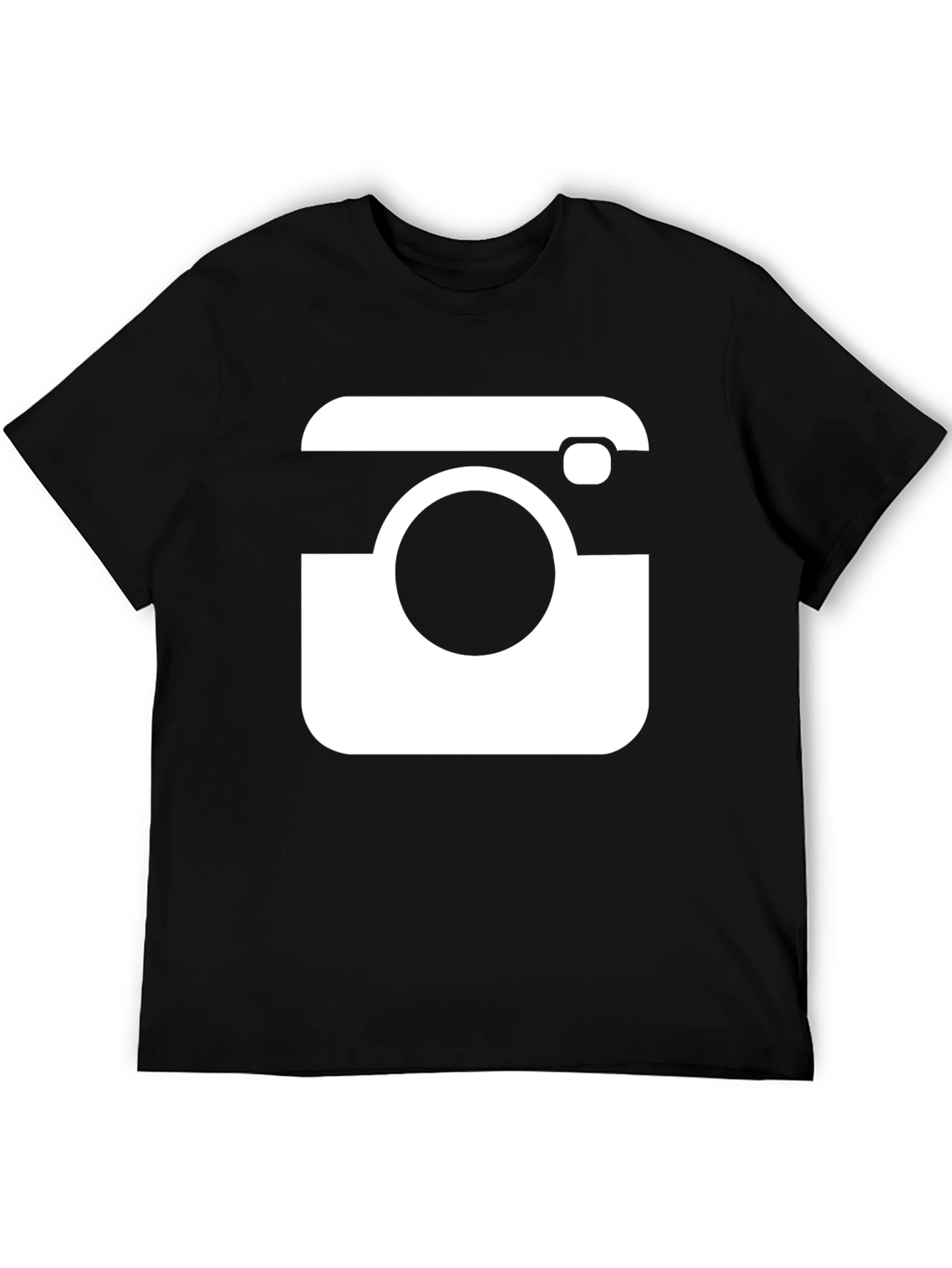 Cool Camera Graphic Tee - Black Cotton T-Shirt