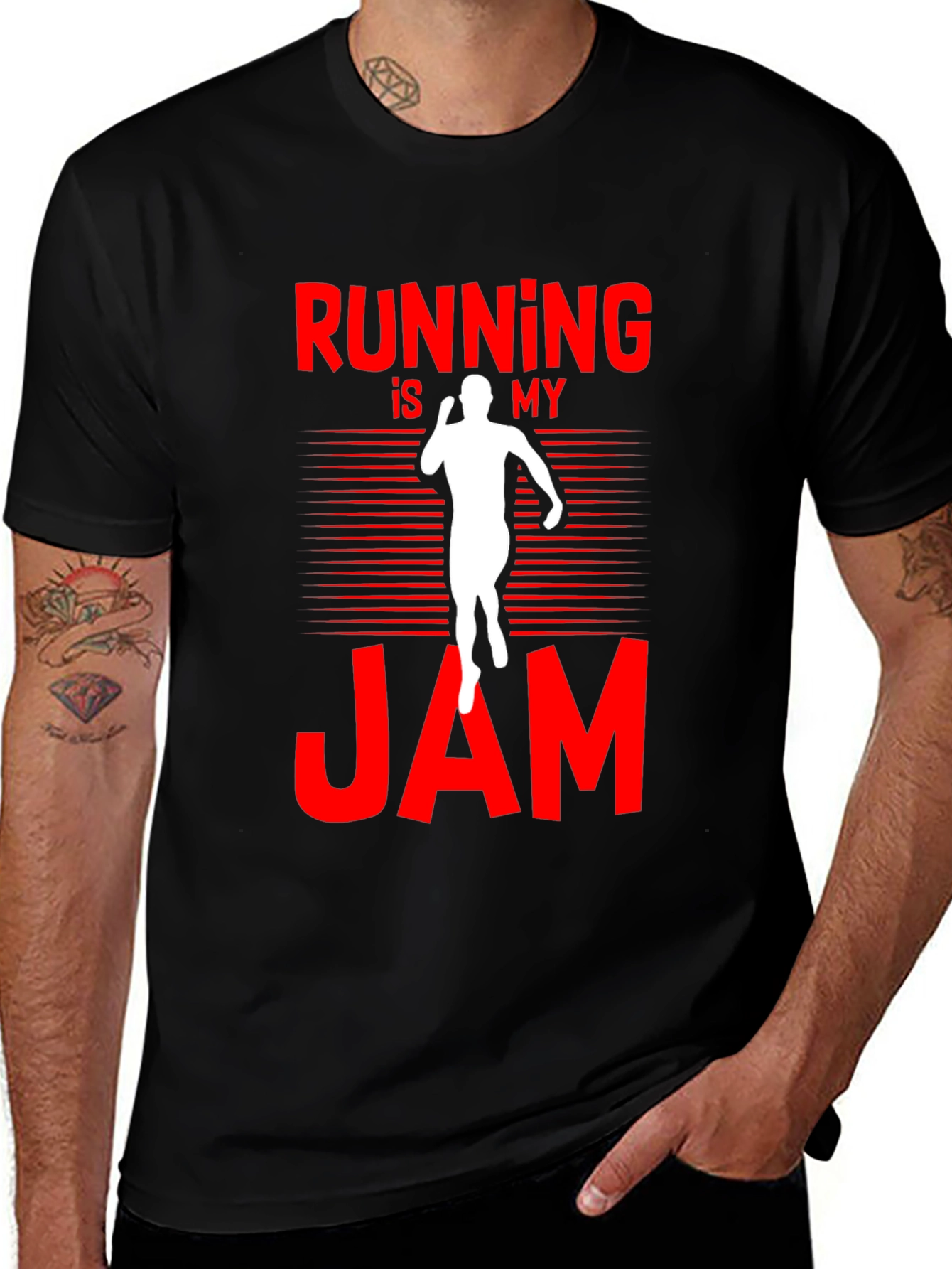 Running is My Jam Black T-Shirt