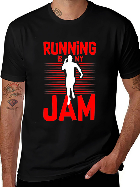 Running is My Jam Black T-Shirt