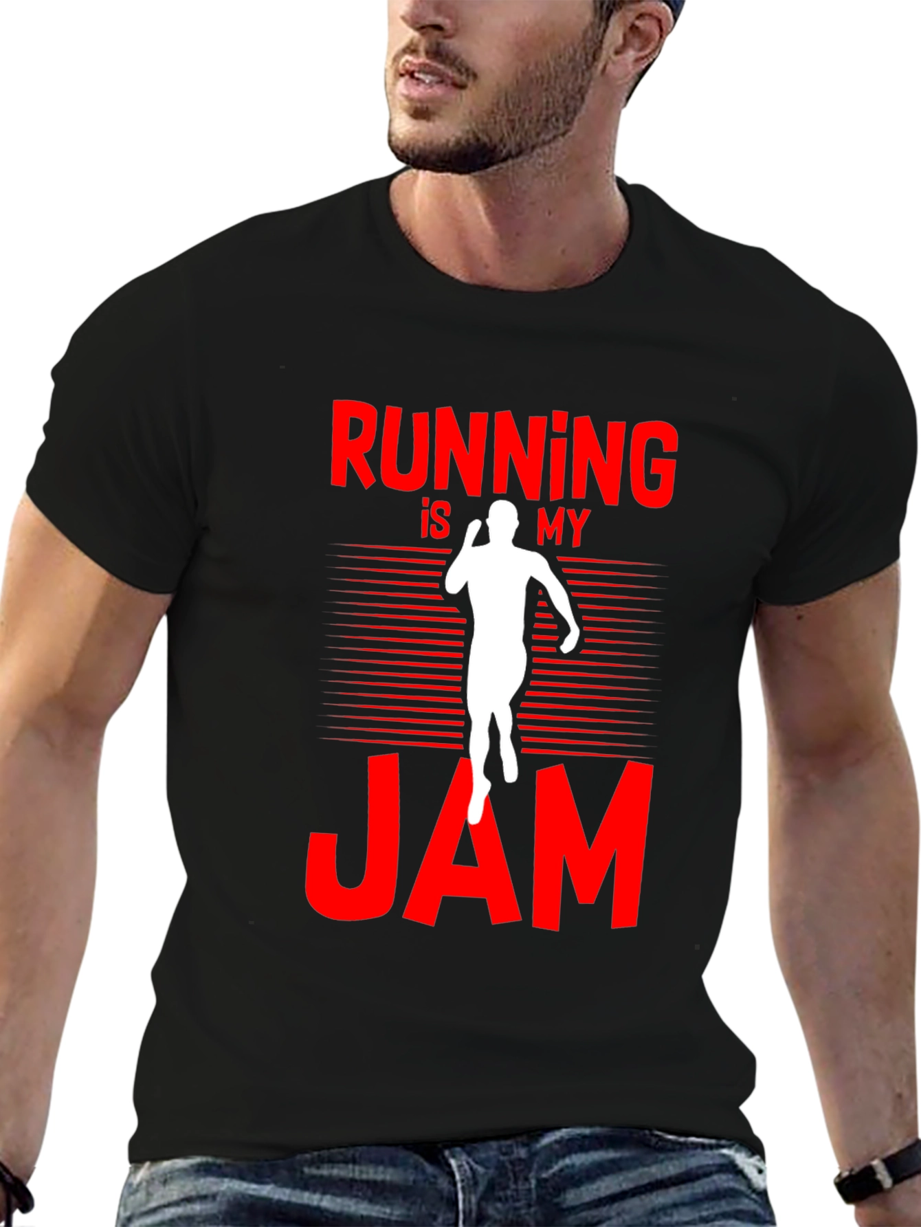 Running is My Jam Black T-Shirt