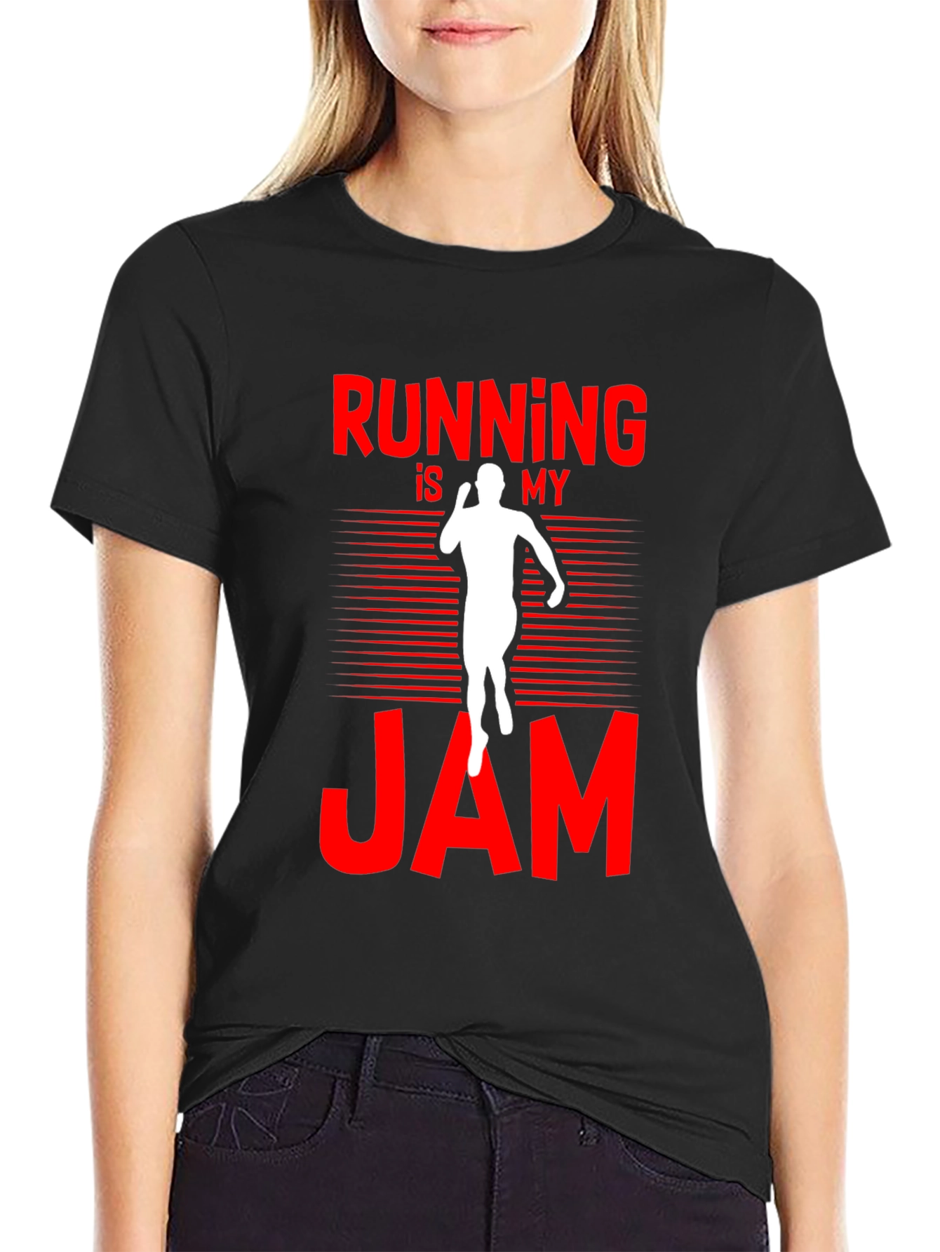 Running is My Jam Black T-Shirt