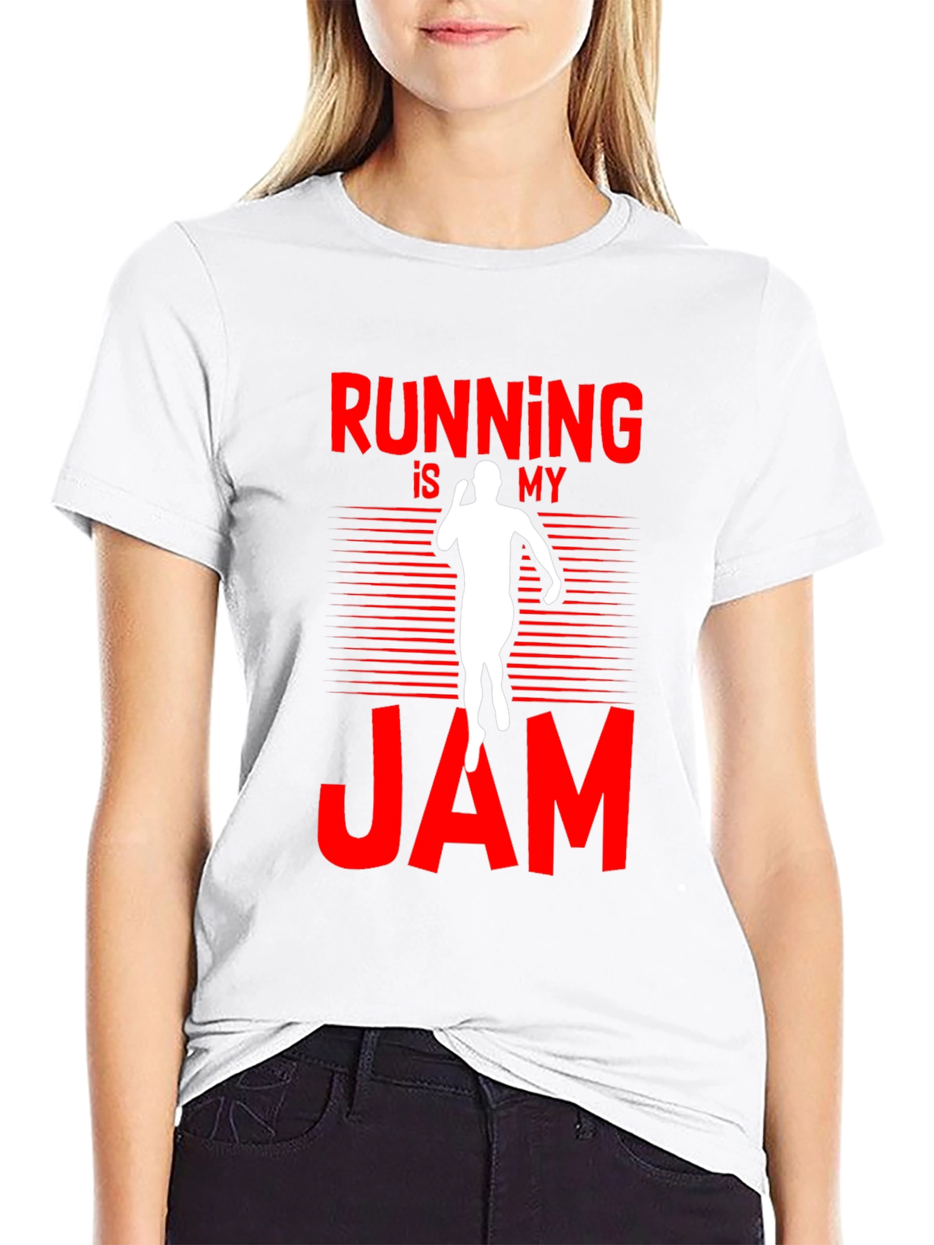 Running is My Jam Black T-Shirt