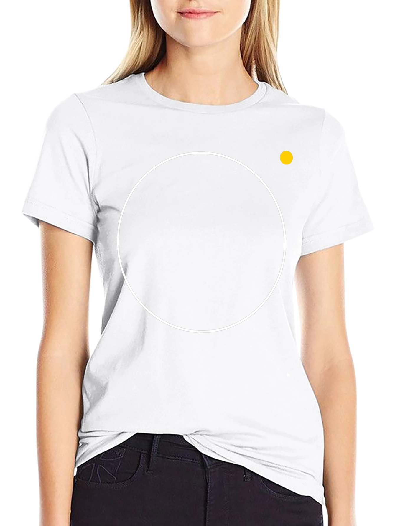 Modern Black T-Shirt with Circle Design