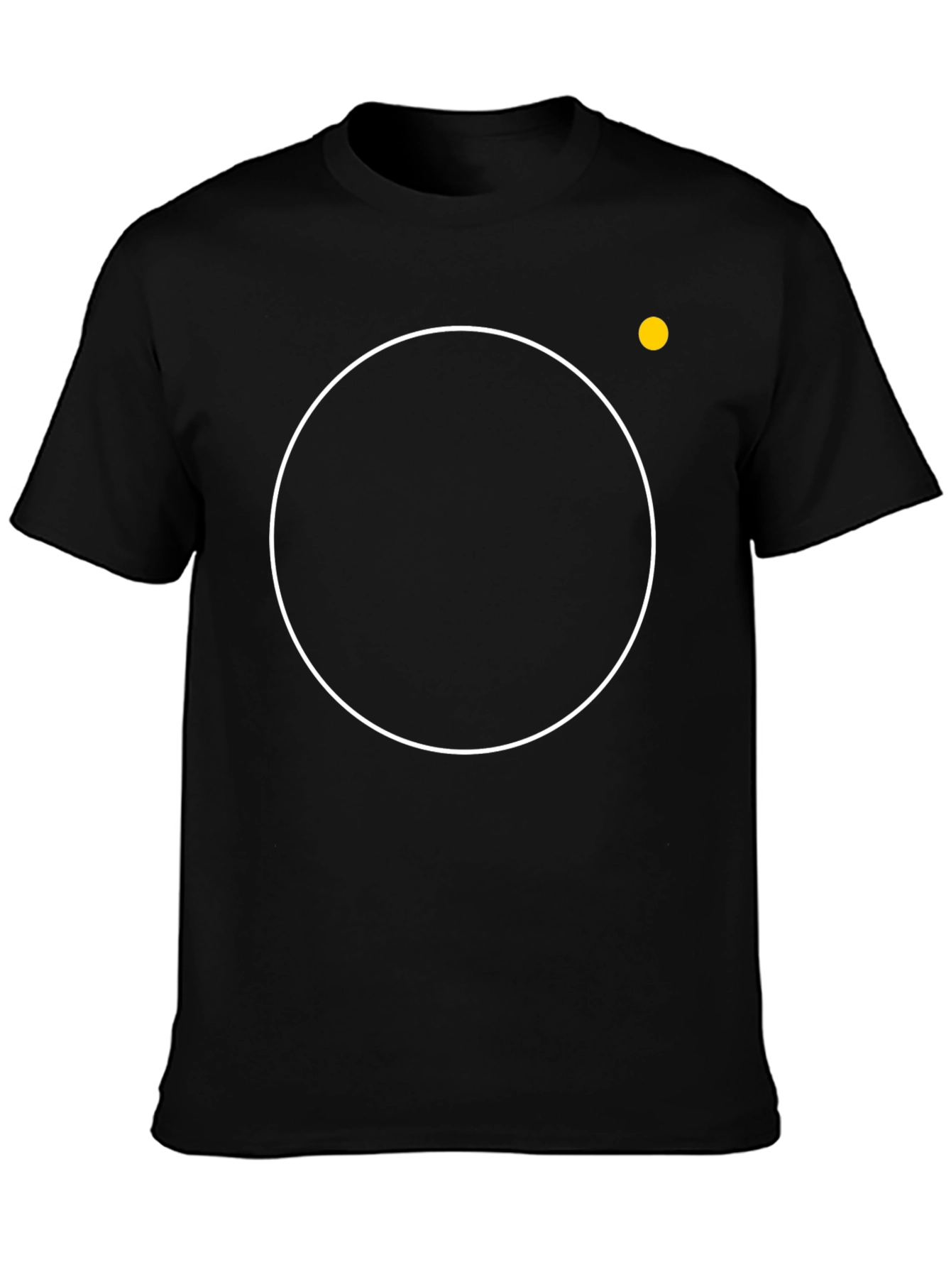 Modern Black T-Shirt with Circle Design